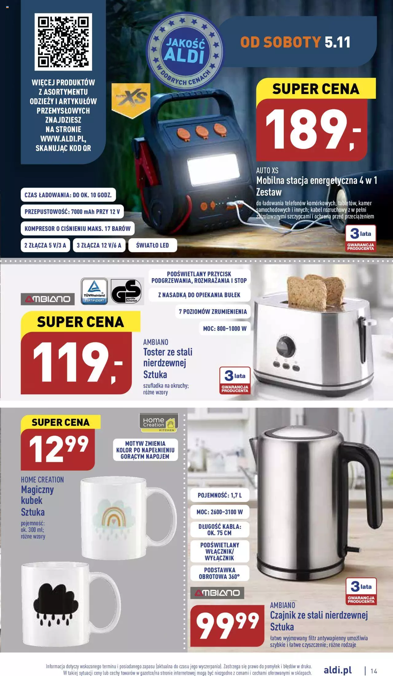 Aldi Hity od Środy i od Soboty gazetka ważna od 02.11.2022 do 05.11.2022 strona 14