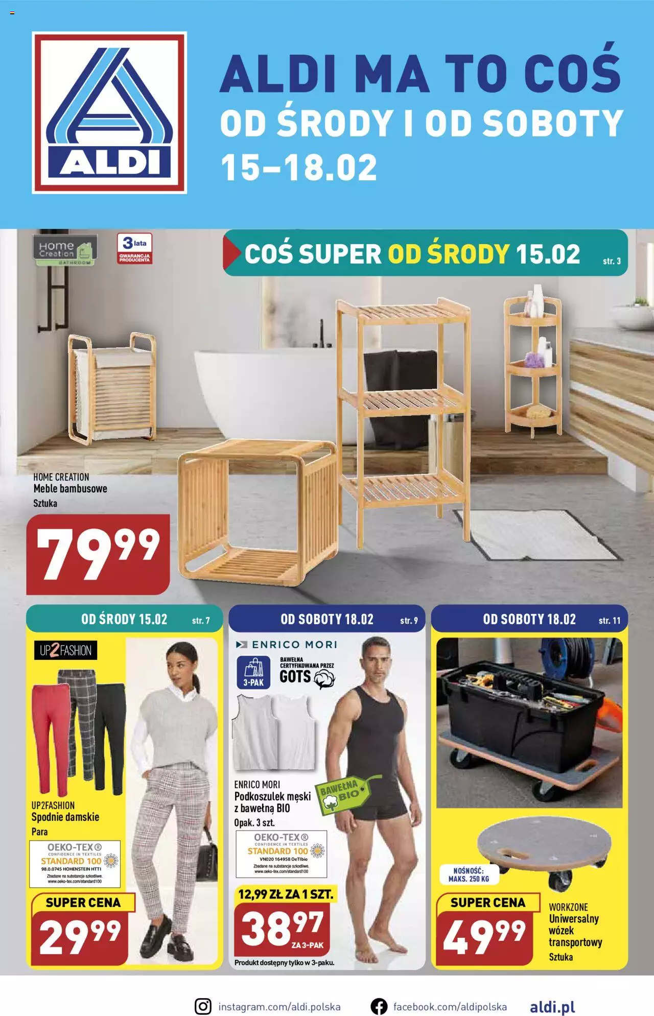 Aldi Hity od Środy i od Soboty  Gazetka ważna od 15.02.2023 do 18.02.2023 strona 1