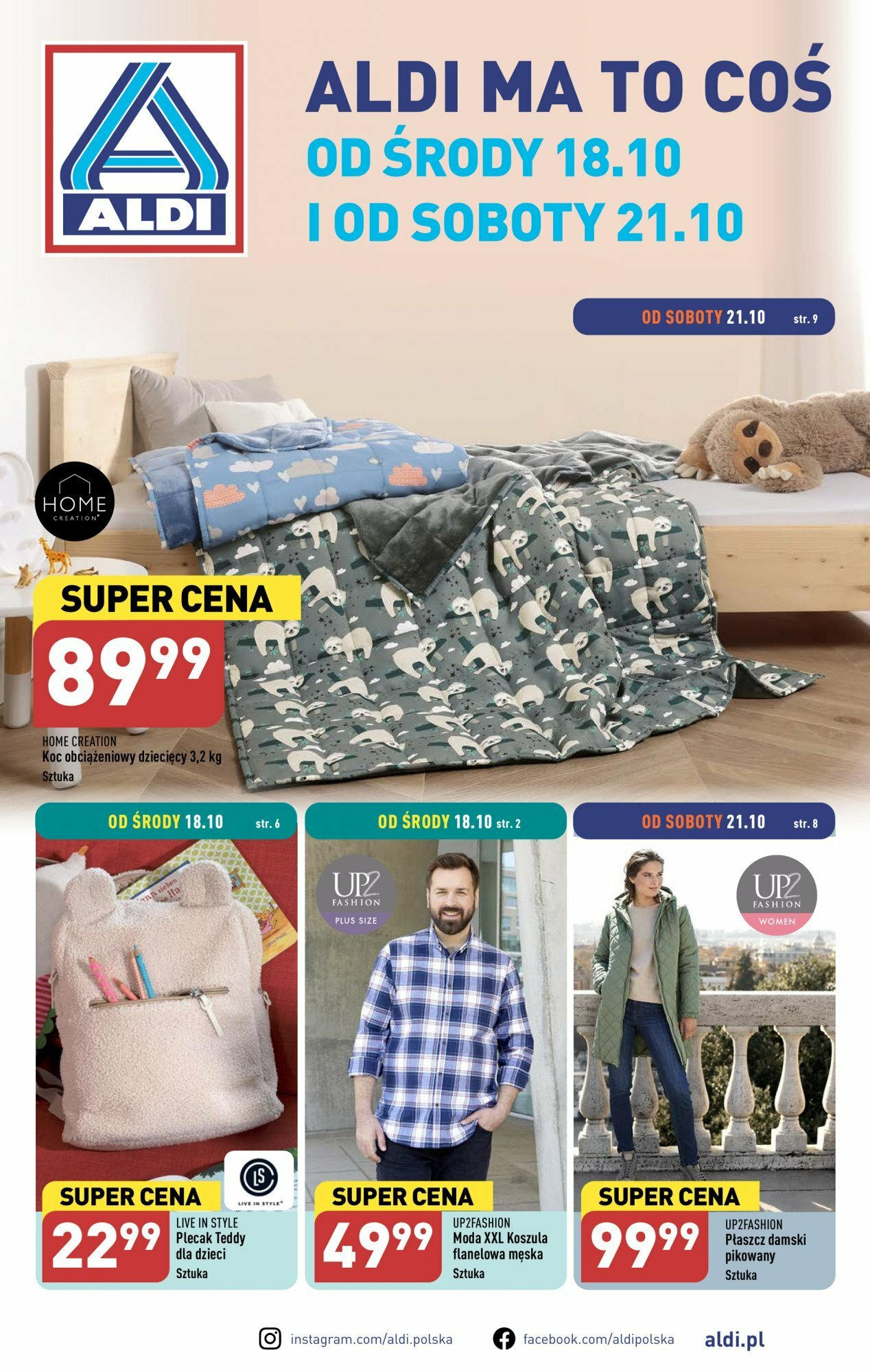 Aldi Hity od Środy i od Soboty Gazetka ważna od  18.10.2023 do 21.10.2023 strona 1
