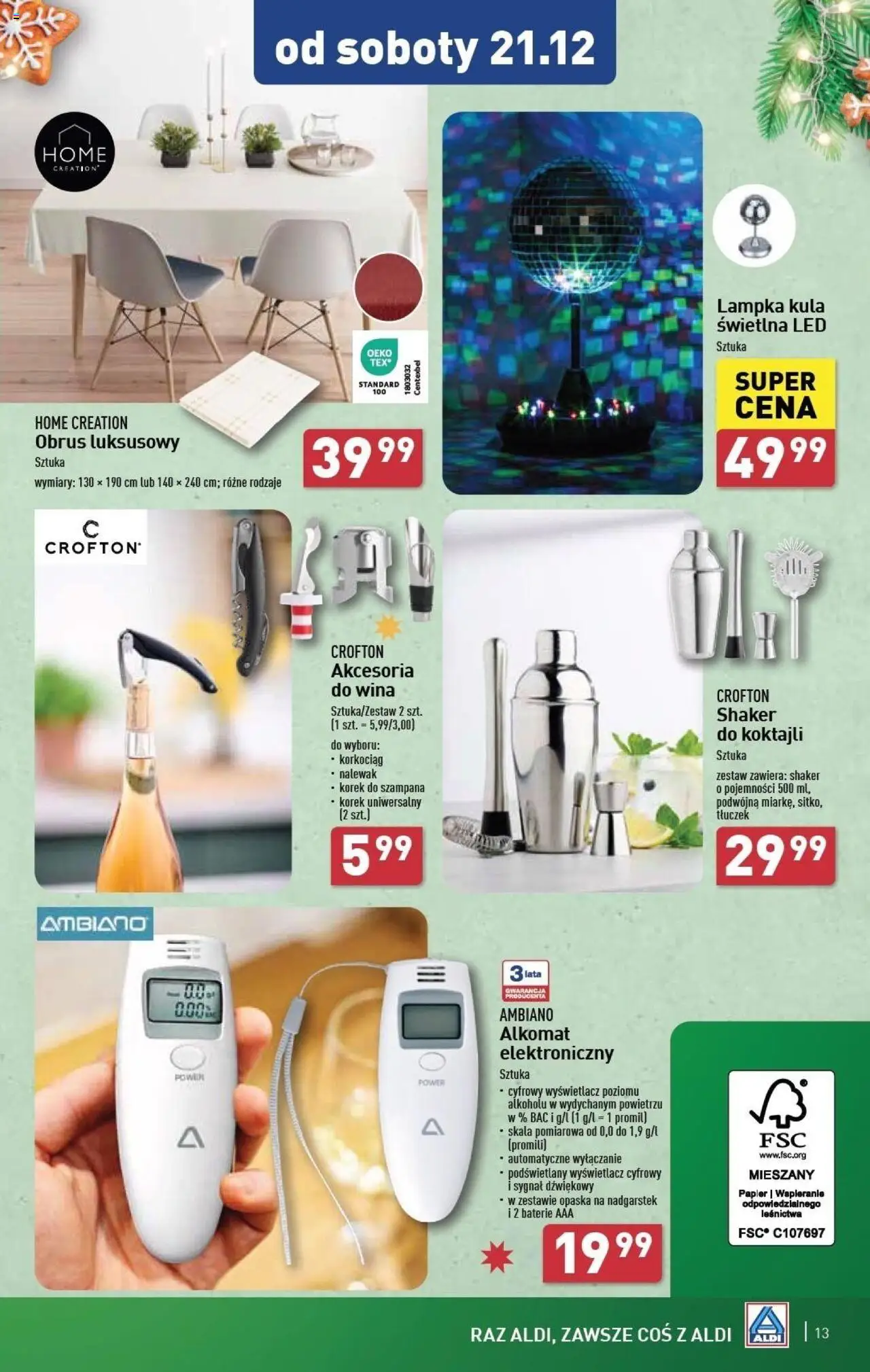 Aldi Hity od Środy i od Soboty gazetka ważna od 18.12.2024 do 21.12.2024 strona 13