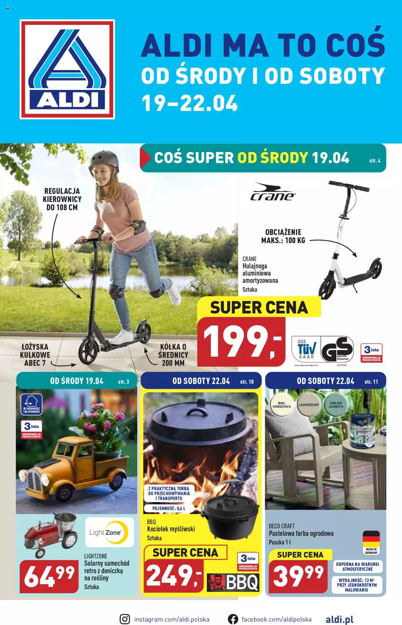 Aldi Hity od Środy i od Soboty  Gazetka ważna od 19.04.2023 do 22.04.2023 strona 1