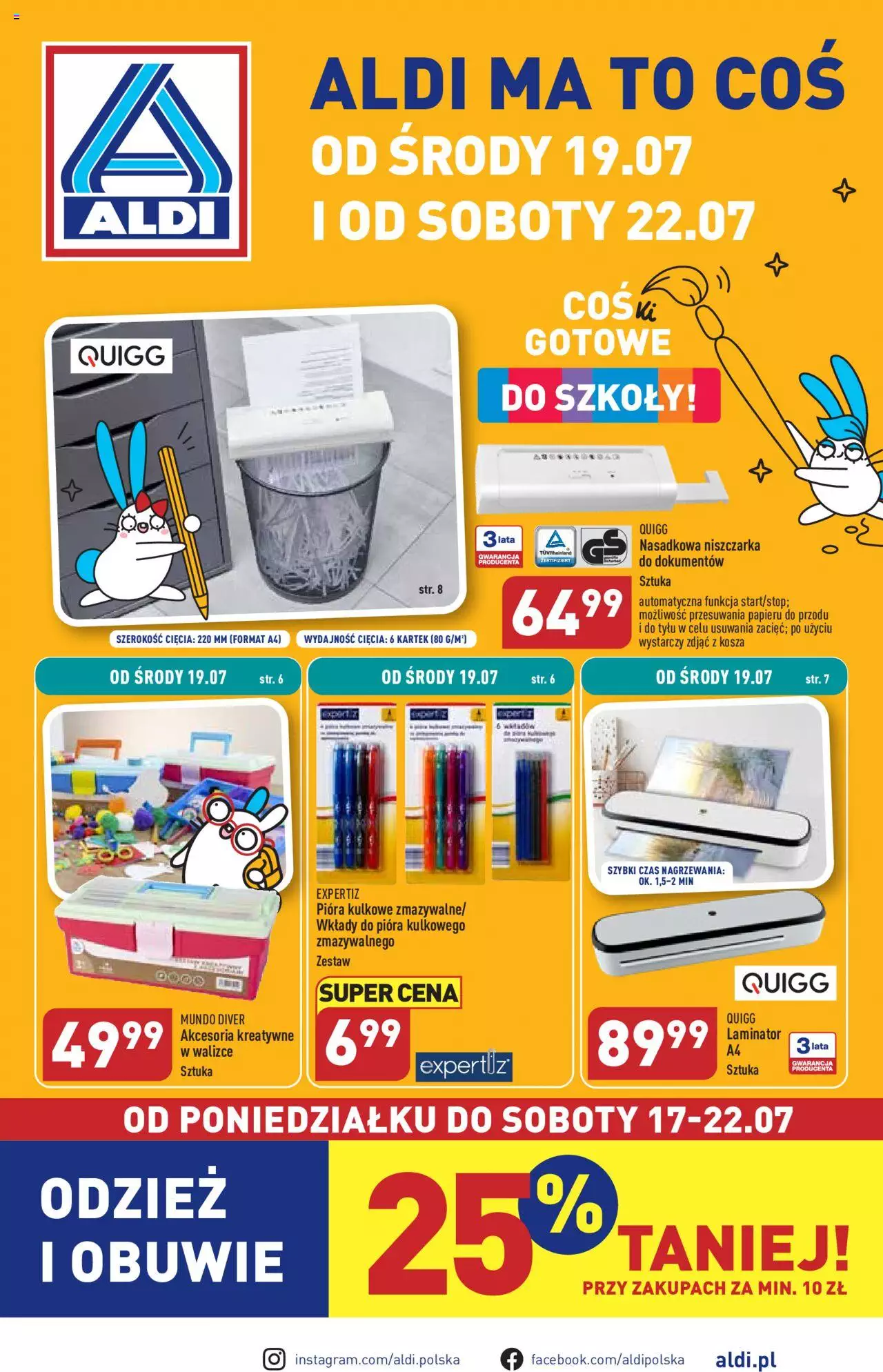 Aldi Hity od Środy i od Soboty Gazetka ważna od 19.07.2023 do 22.07.2023 strona 1