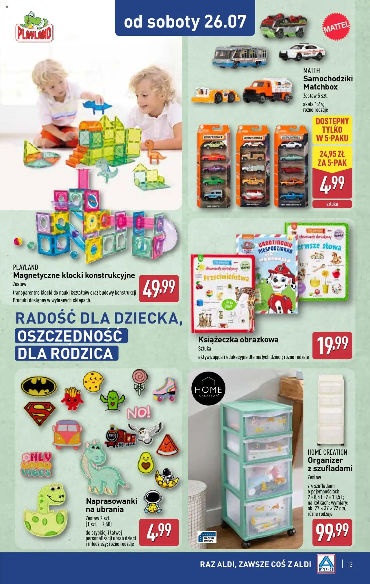 Aldi Hity od Środy i od Soboty  Gazetka ważna od 23.07.2025 do 26.07.2025 strona 13