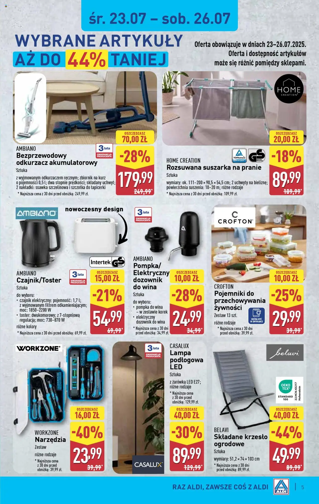 Aldi Hity od Środy i od Soboty  Gazetka ważna od 23.07.2025 do 26.07.2025 strona 5
