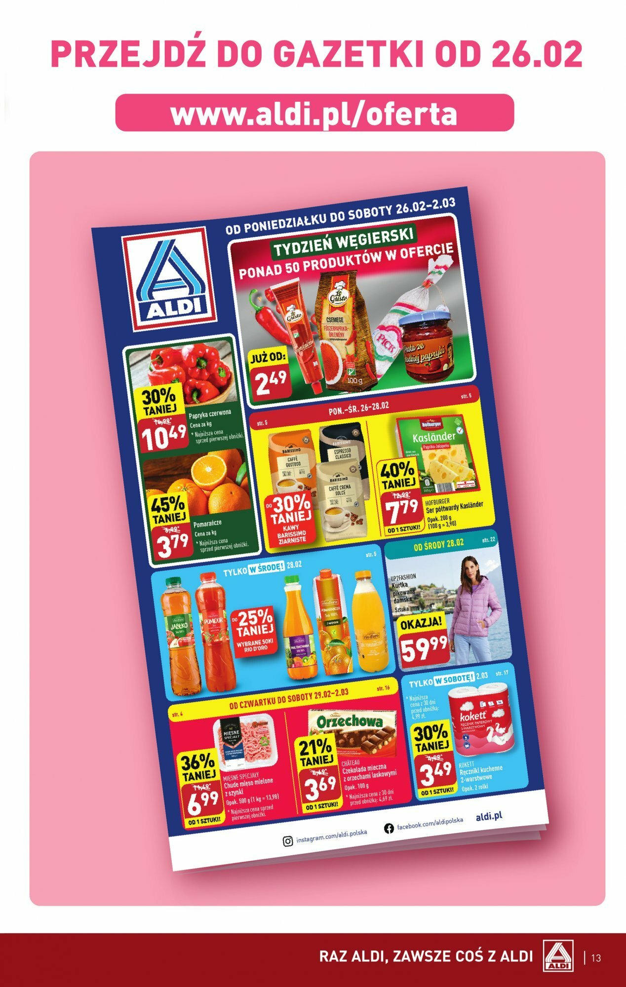 Aldi Hity od Środy i od Soboty Gazetka ważna od 28.02.2024 do 02.03.2024 strona 13