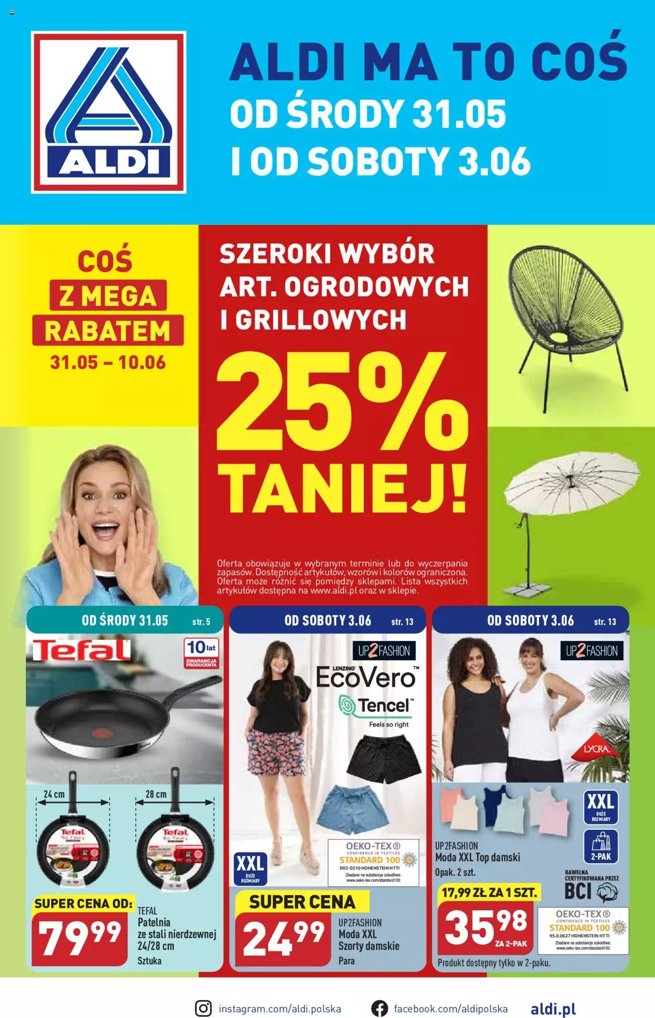 Aldi Hity od Środy i od Soboty Gazetka ważna od 31.05.2023 do 03.06.2023 strona 1