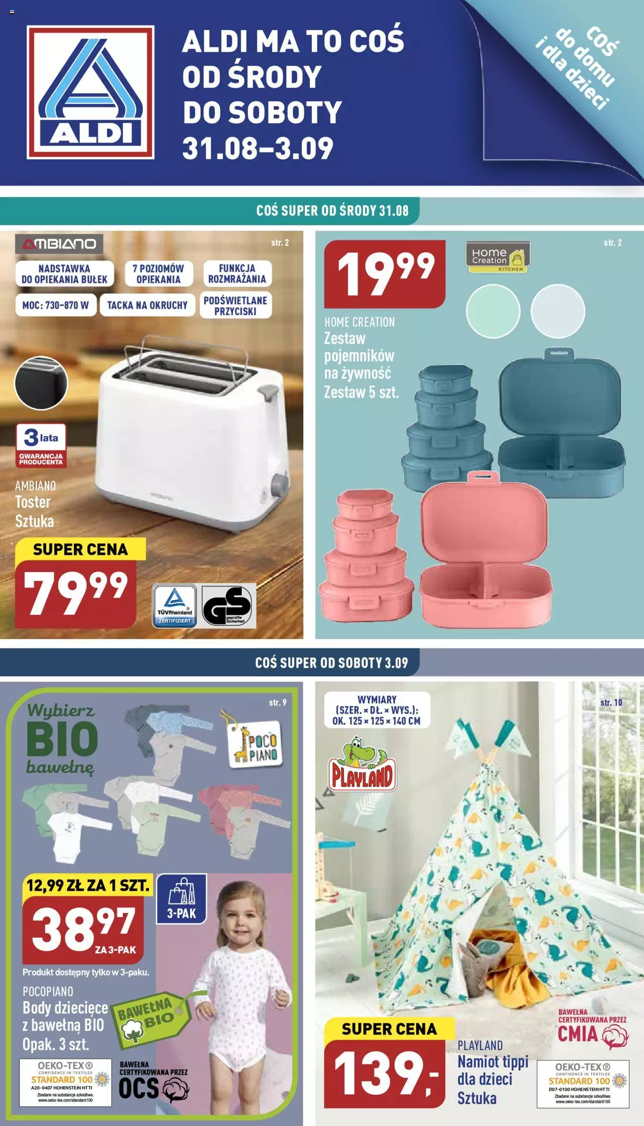 Aldi Hity od środy i od soboty gazetka ważna od 31.08.2022 do 03.09.2022 strona 1