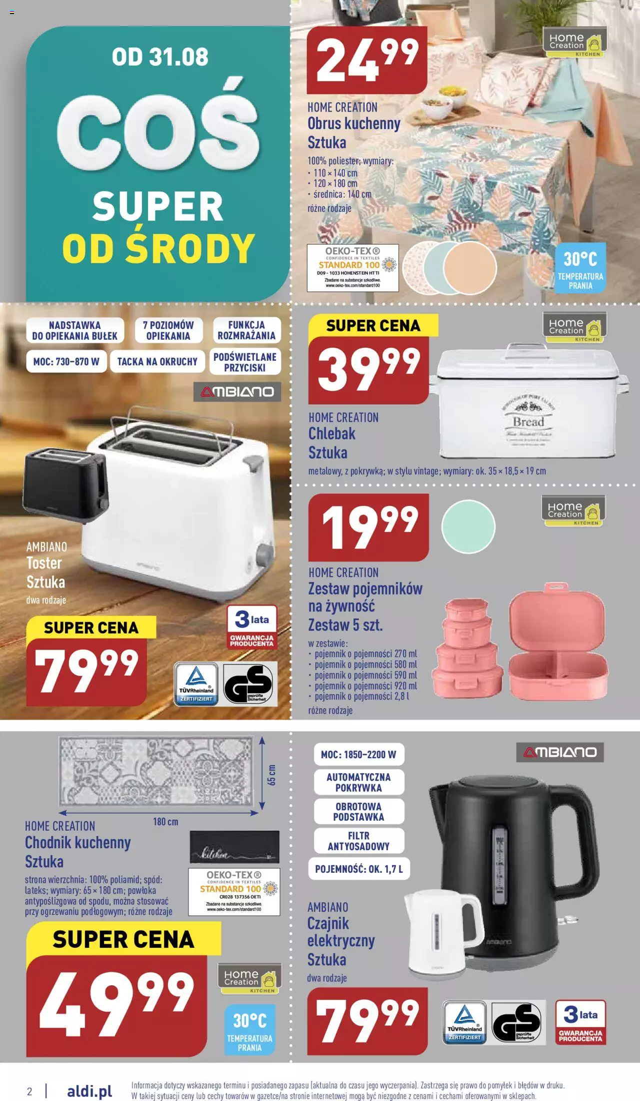 Aldi Hity od środy i od soboty gazetka ważna od 31.08.2022 do 03.09.2022 strona 2