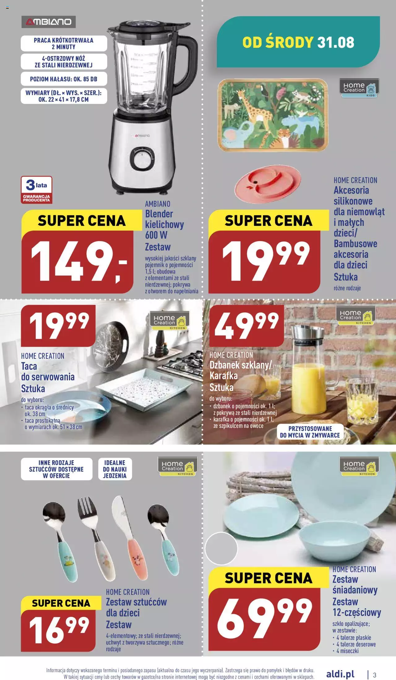 Aldi Hity od środy i od soboty gazetka ważna od 31.08.2022 do 03.09.2022 strona 3