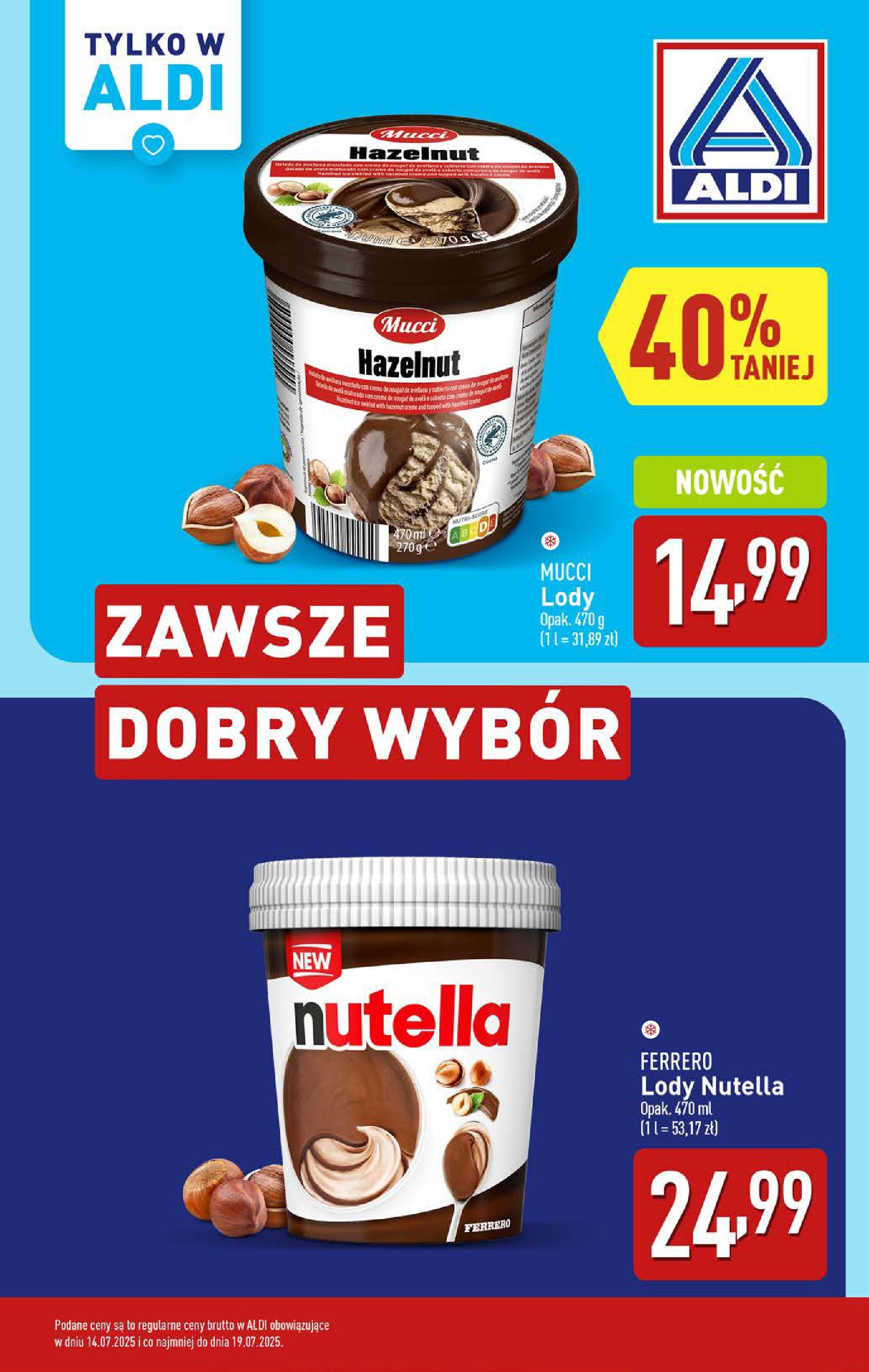 Aldi Lodowy zawrót głowy Gazetka ważna od 14.07.2025 do  19.07.2025 strona 3