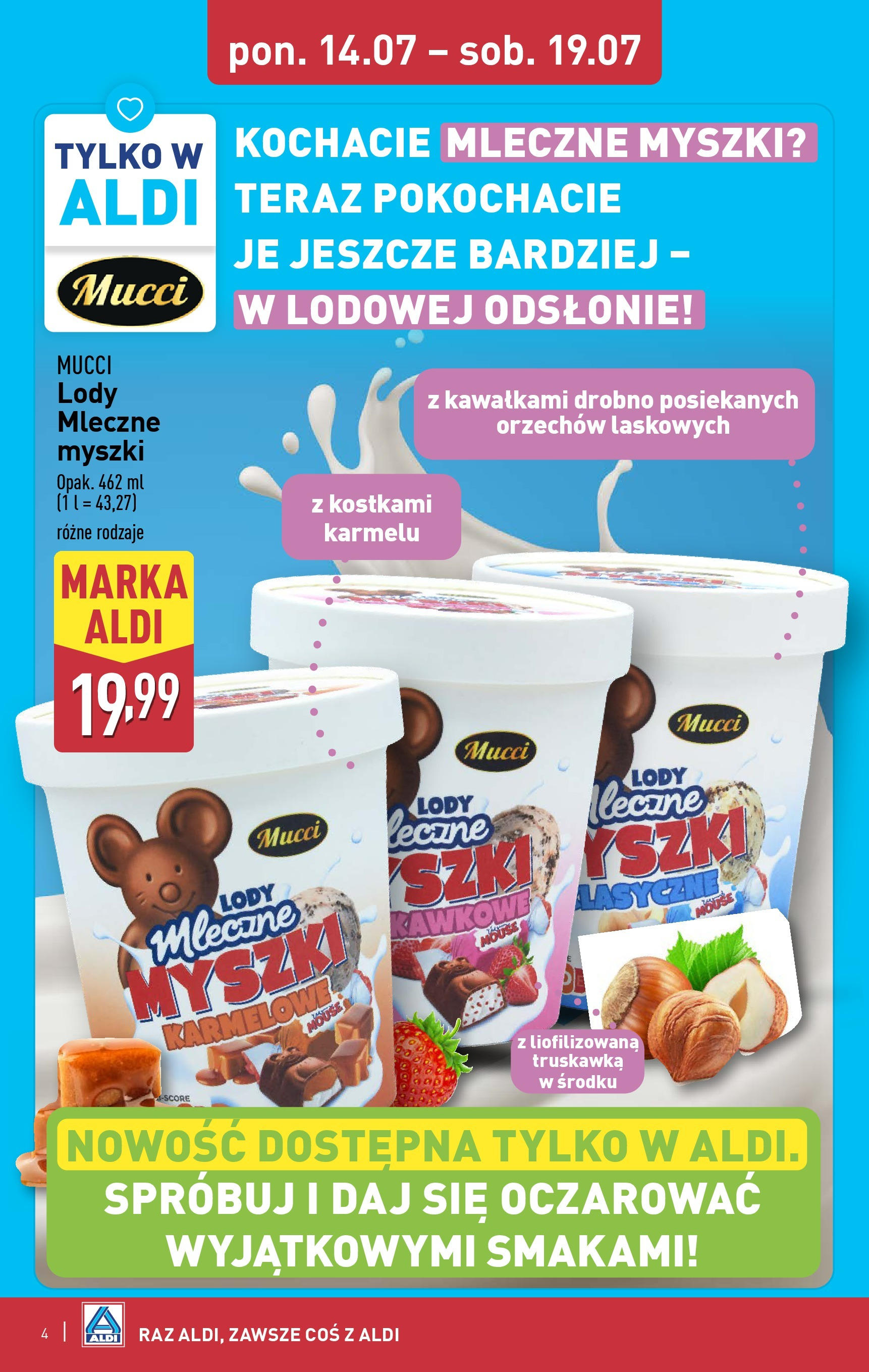 Aldi Lodowy zawrót głowy Gazetka ważna od 14.07.2025 do  19.07.2025 strona 4