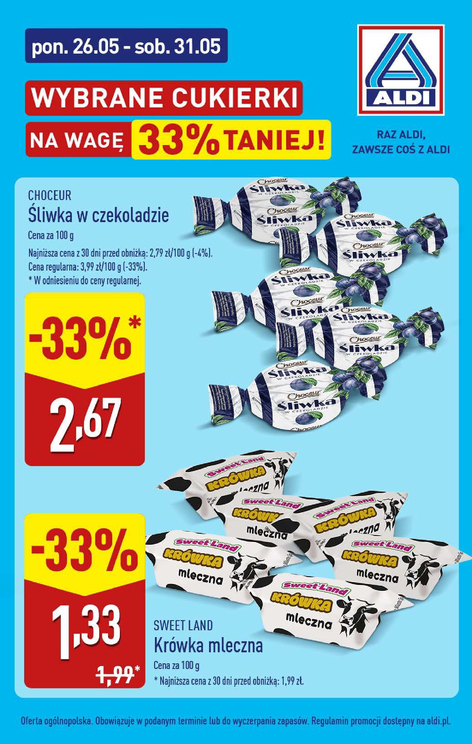 Aldi Promocja cukierki Gazetka ważna od 26.05.2025 do 31.05.2025 strona 3