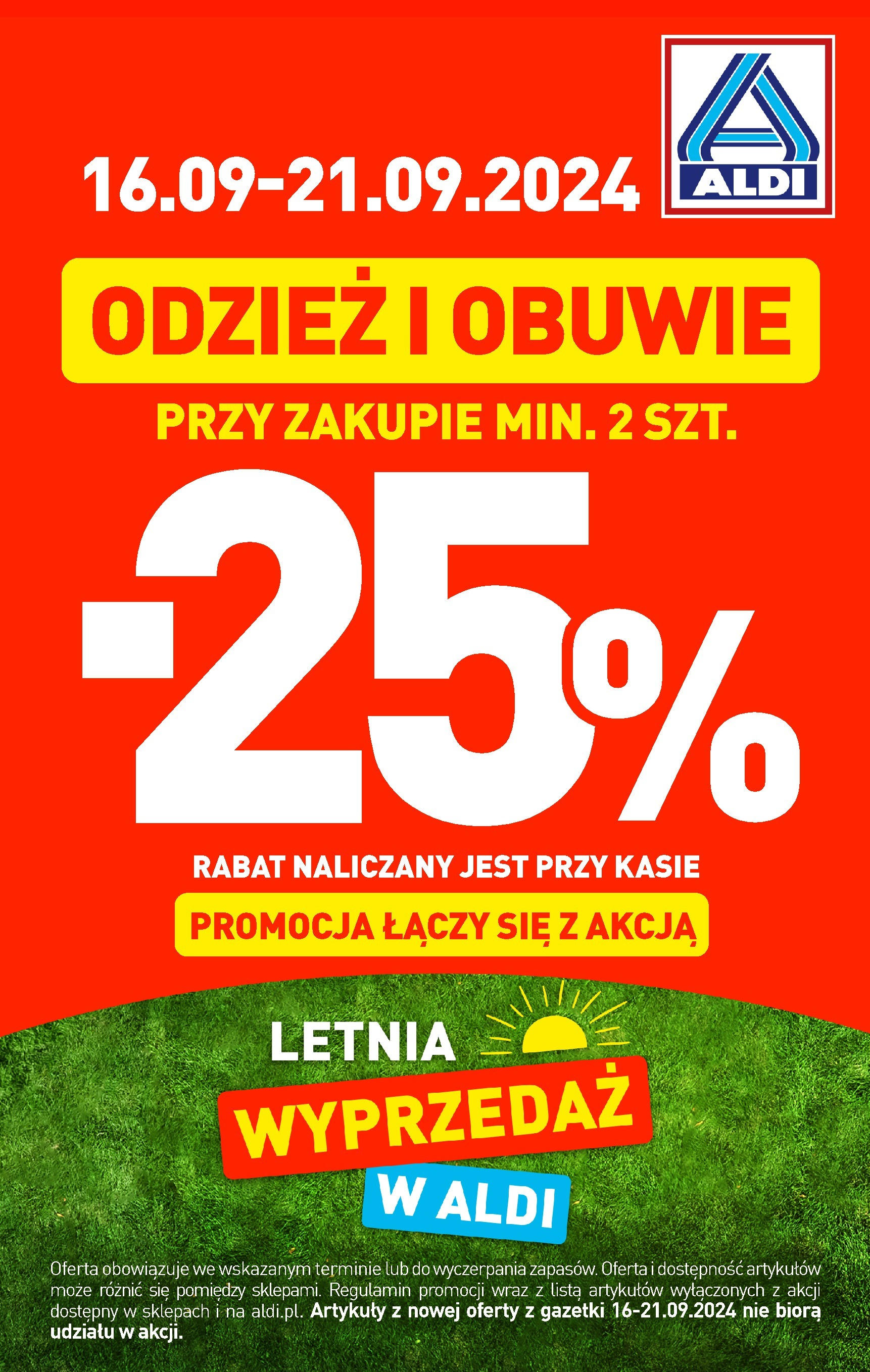 Aldi Promocja fashion Gazetka ważna od 16.09.2024 do 21.09.2024 strona 1