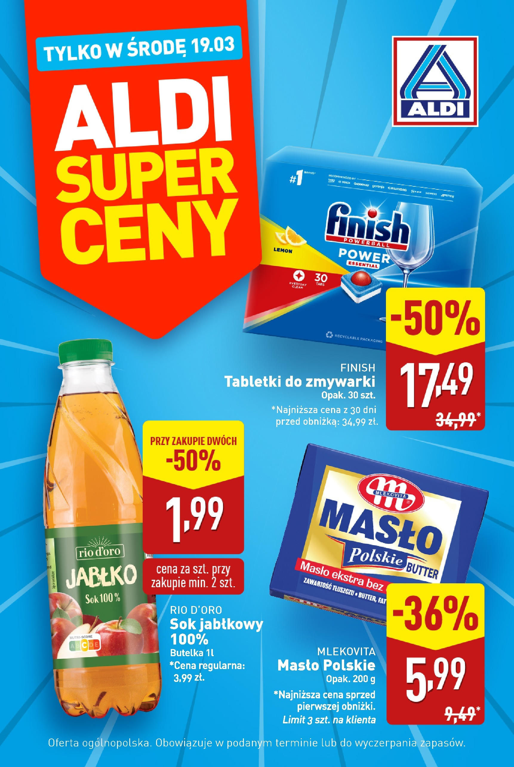 Aldi Promocja  Gazetka  ważna od  19.03.2025 do 19.03.2025 strona 1