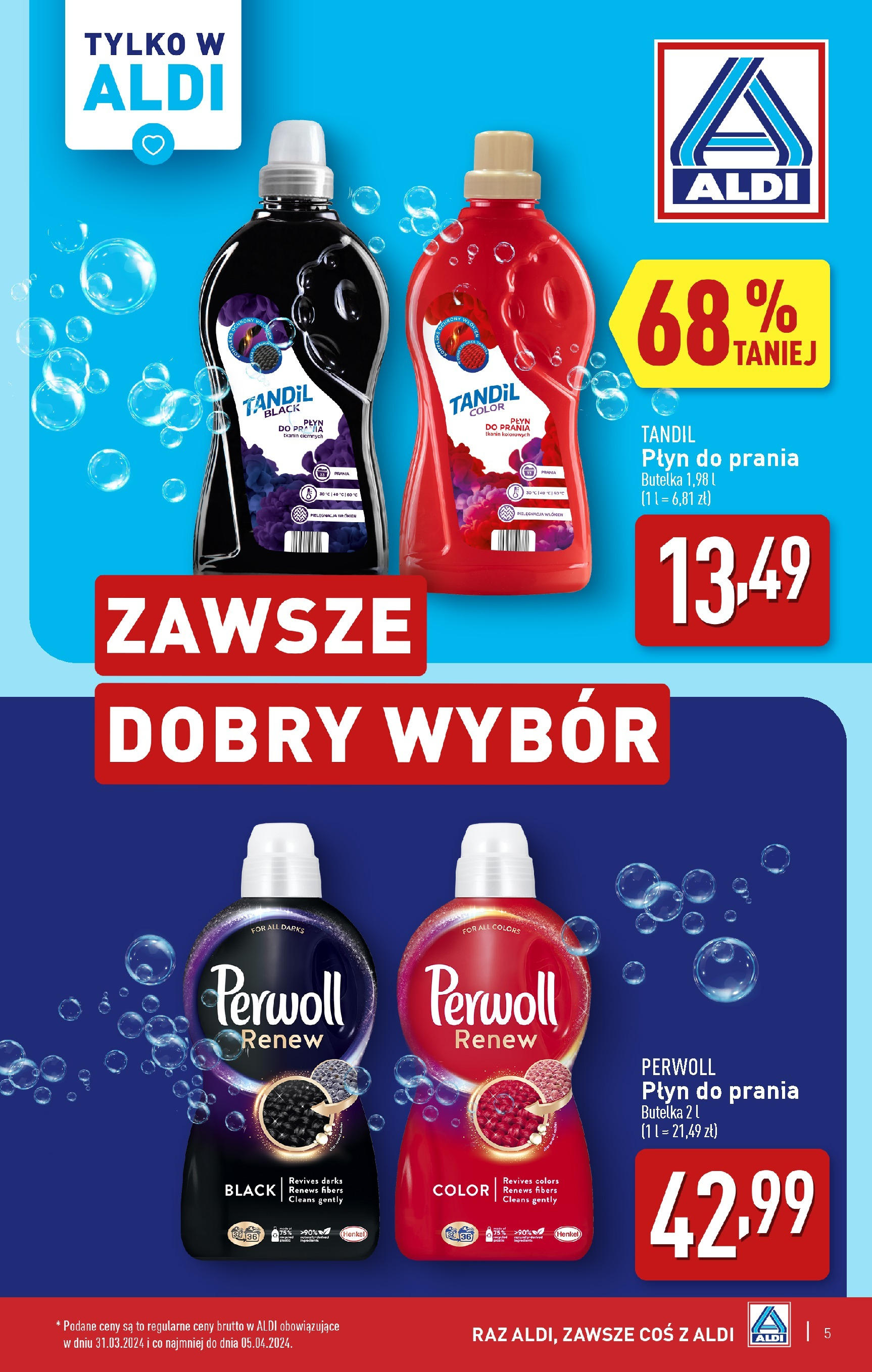 Aldi Promocja koszyki  Gazetka ważna  od 31.03.2025 do 05.04.2025 strona 1