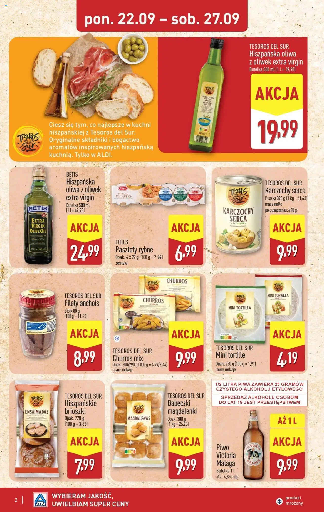 Aldi Smakowita podróz do Hiszpanii Gazetka ważna od 22.09.2025 do  27.09.2025 strona 2