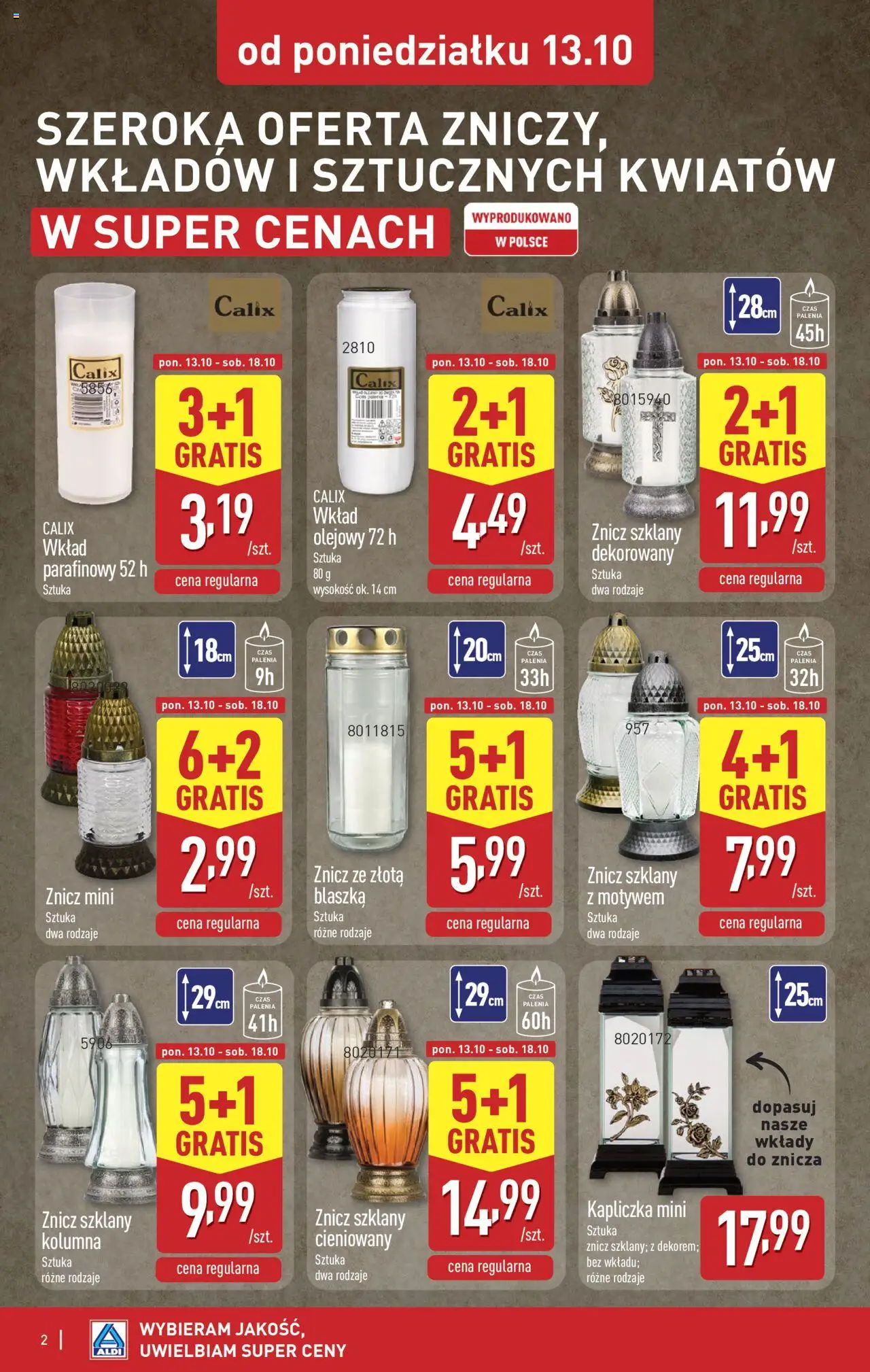 Aldi Światełko pamięci Gazetka ważna od 13.10.2025 do 18.10.2025 strona 2