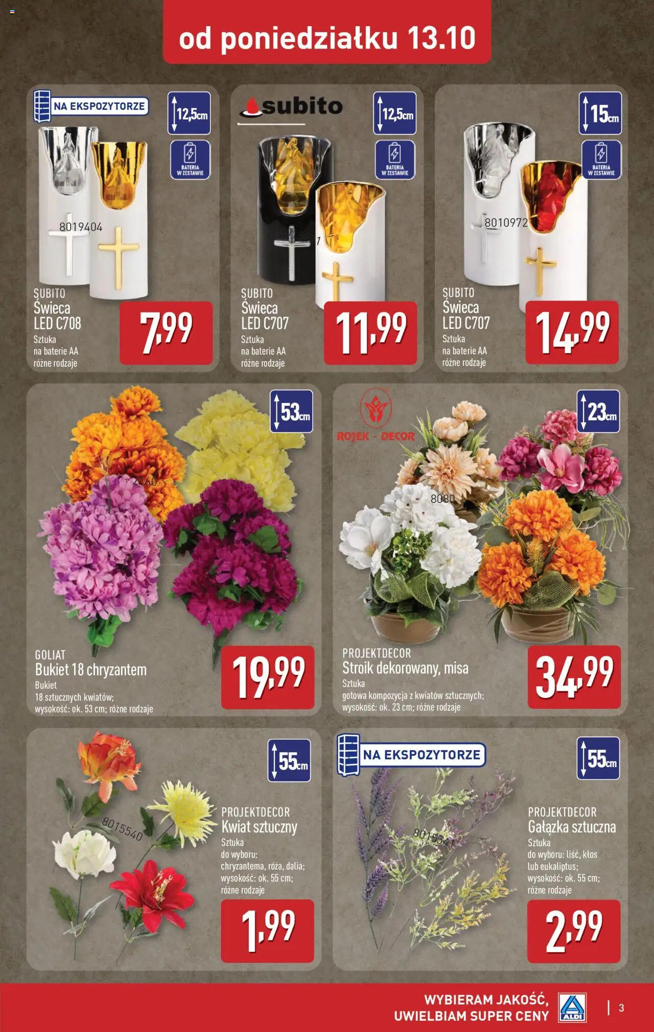 Aldi Światełko pamięci Gazetka ważna od 13.10.2025 do 18.10.2025 strona 3