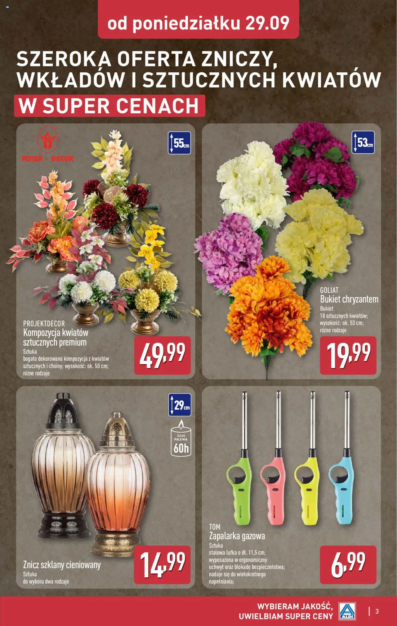 Aldi Światełko pamięci Gazetka ważna od 29.09.2025 do 04.10.2025 strona 3