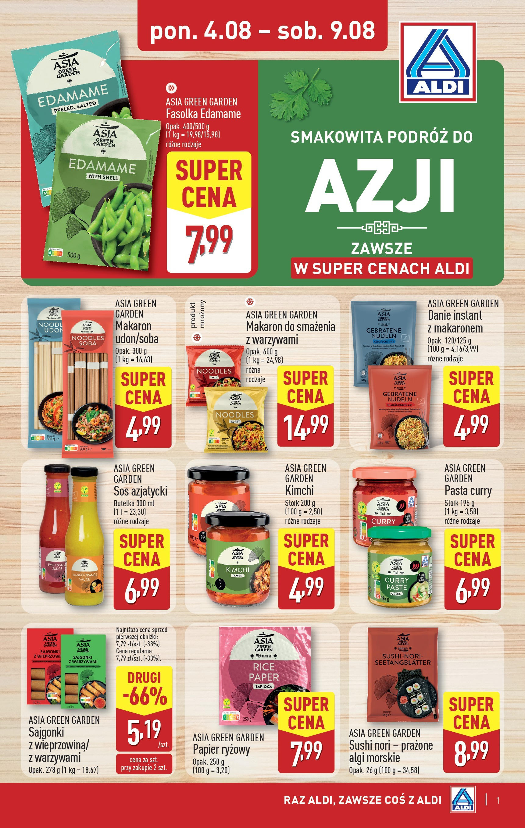 Aldi Tydzień Azji Gazetka ważna od 04.08.2025 do 09.08.2025 strona 1