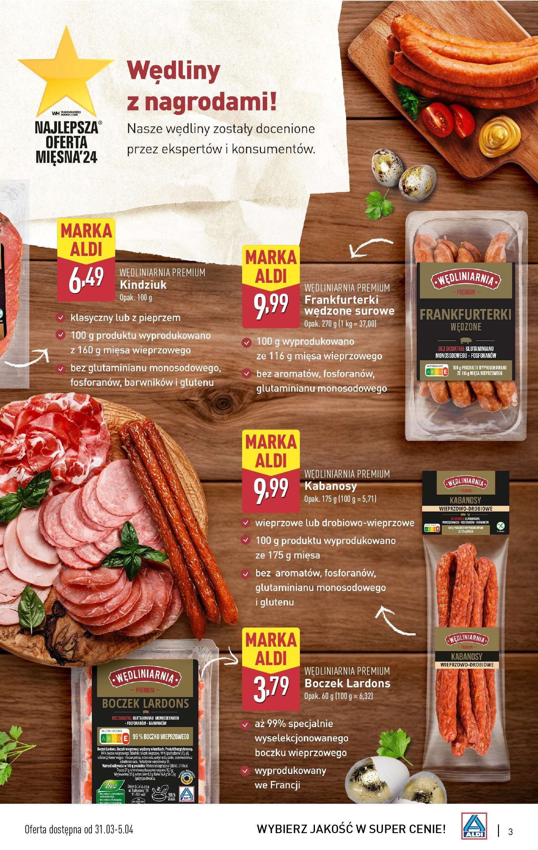 Aldi Wielkanocne smaki Gazetka ważna od 31.03.2025 do 05.04.2025 strona 4