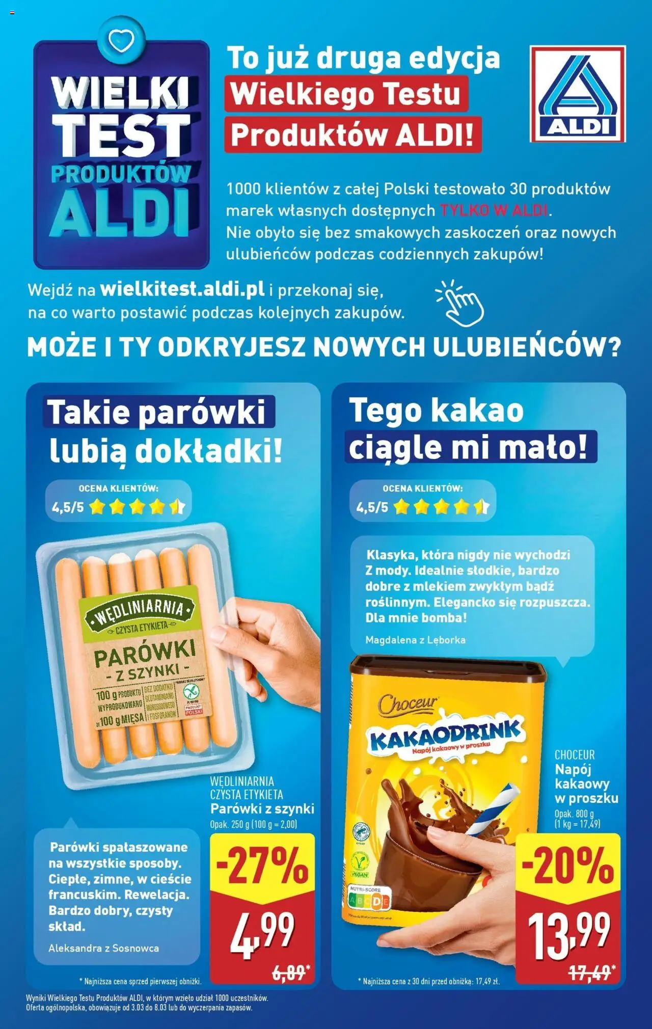 Aldi Wielki Test Gazetka ważna od 03.03.2025 do 08.03.2025 strona 1