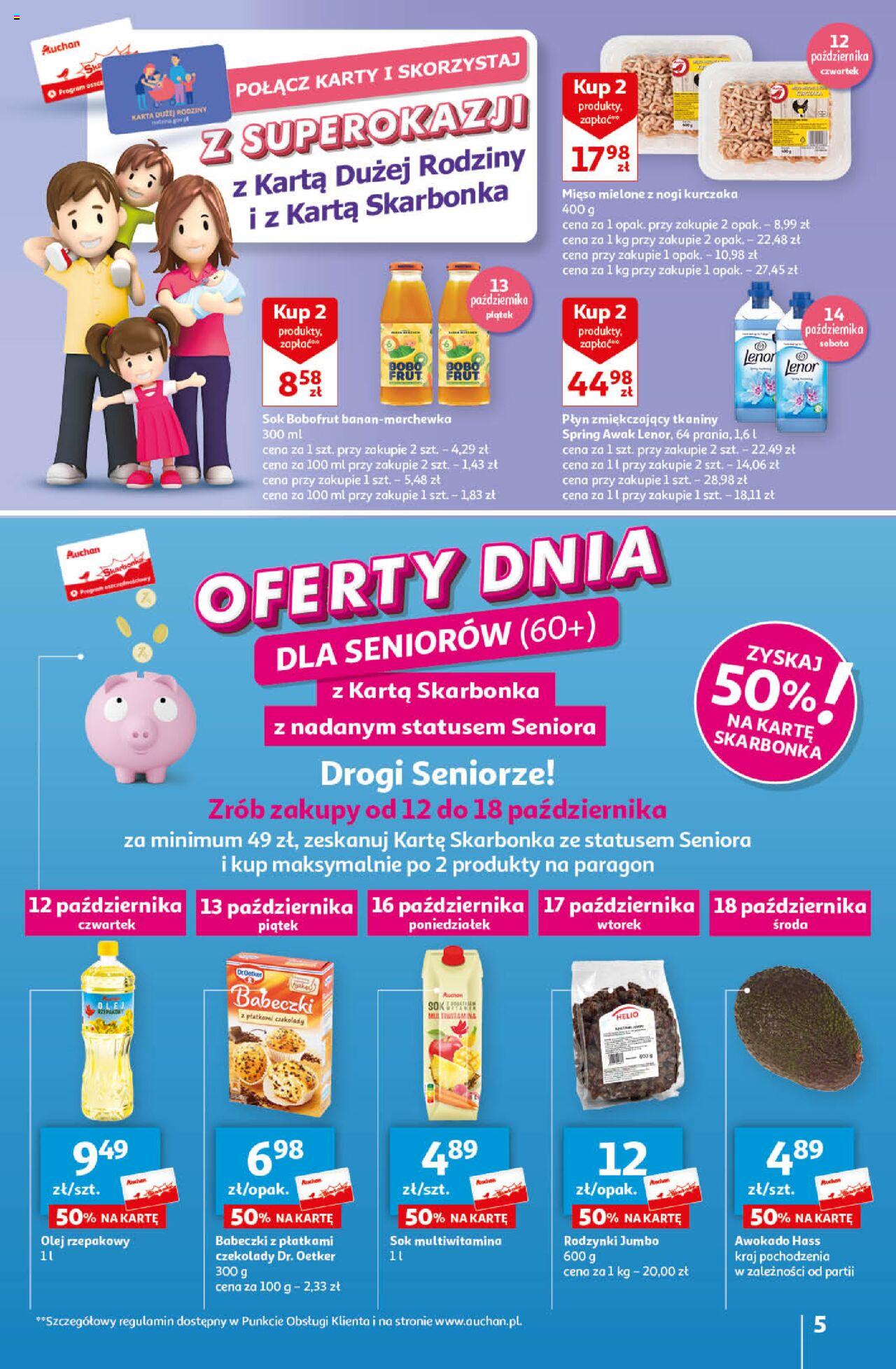 Auchan 25 DNI SUPERCEN Hipermarket Gazetka ważna od 12.10.2023 do 18.10.2023 strona 4