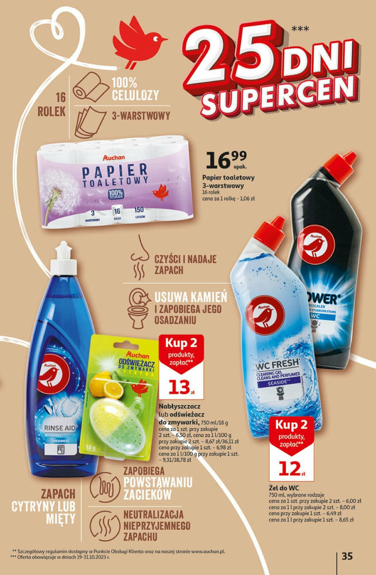 Auchan 25 DNI SUPERCEN Hipermarket  Gazetka ważna od 19.10.2023 do 31.10.2023 strona 32