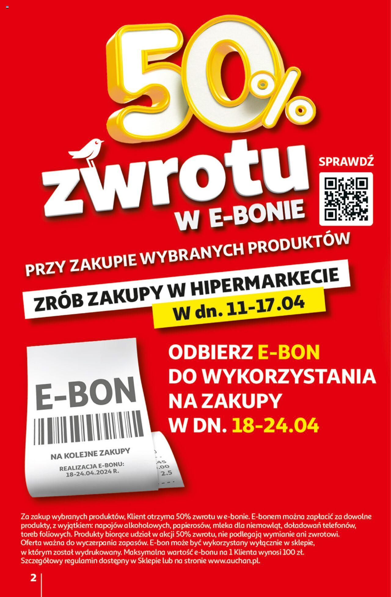 Auchan Aktywność na świeżym powietrzu! Hipermarket Gazetka ważna od 11.04.2024 do 17.04.2024 strona 2