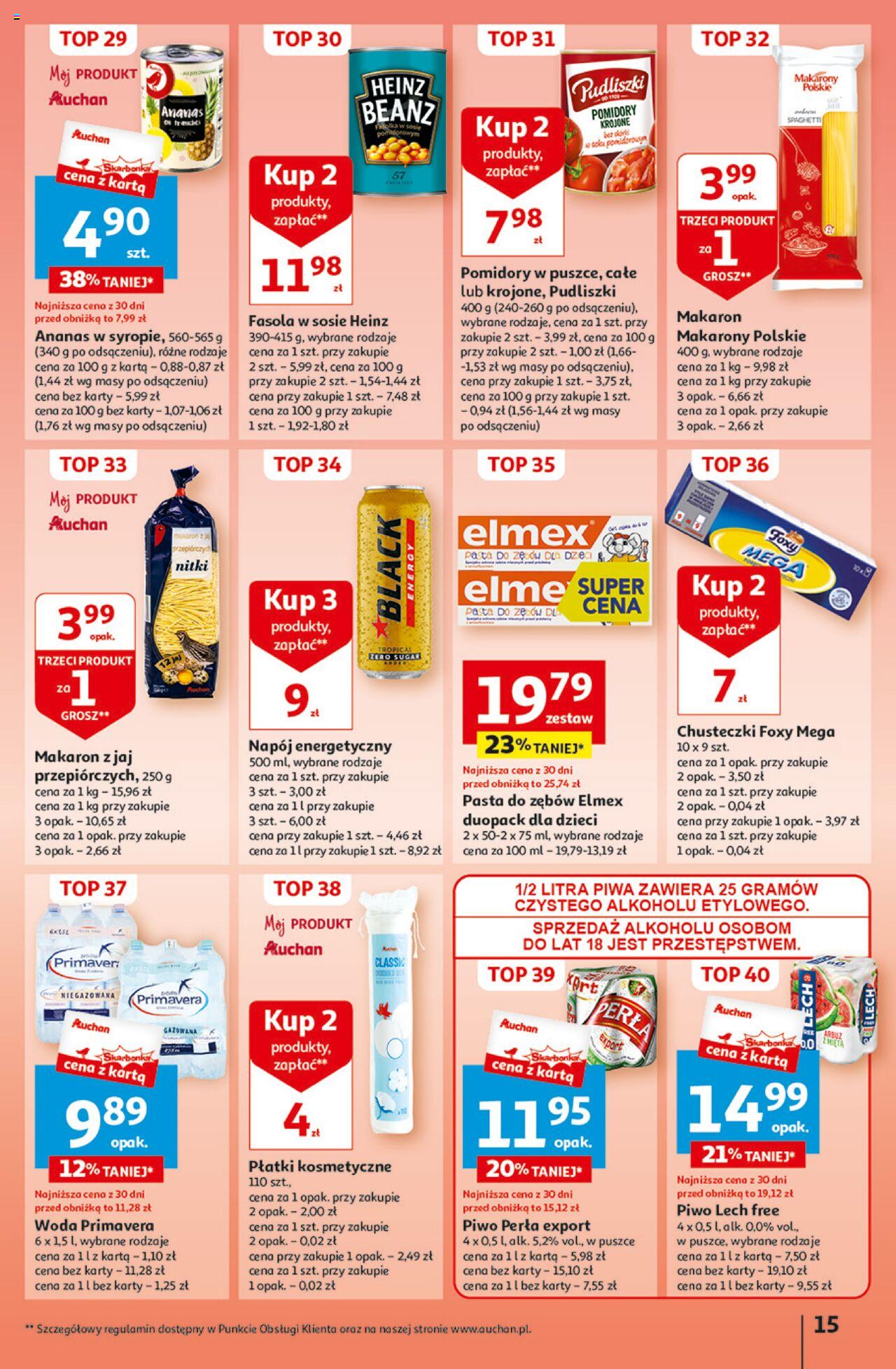 Auchan Aktywność na świeżym powietrzu! Hipermarket Gazetka ważna od 11.04.2024 do 17.04.2024 strona 15