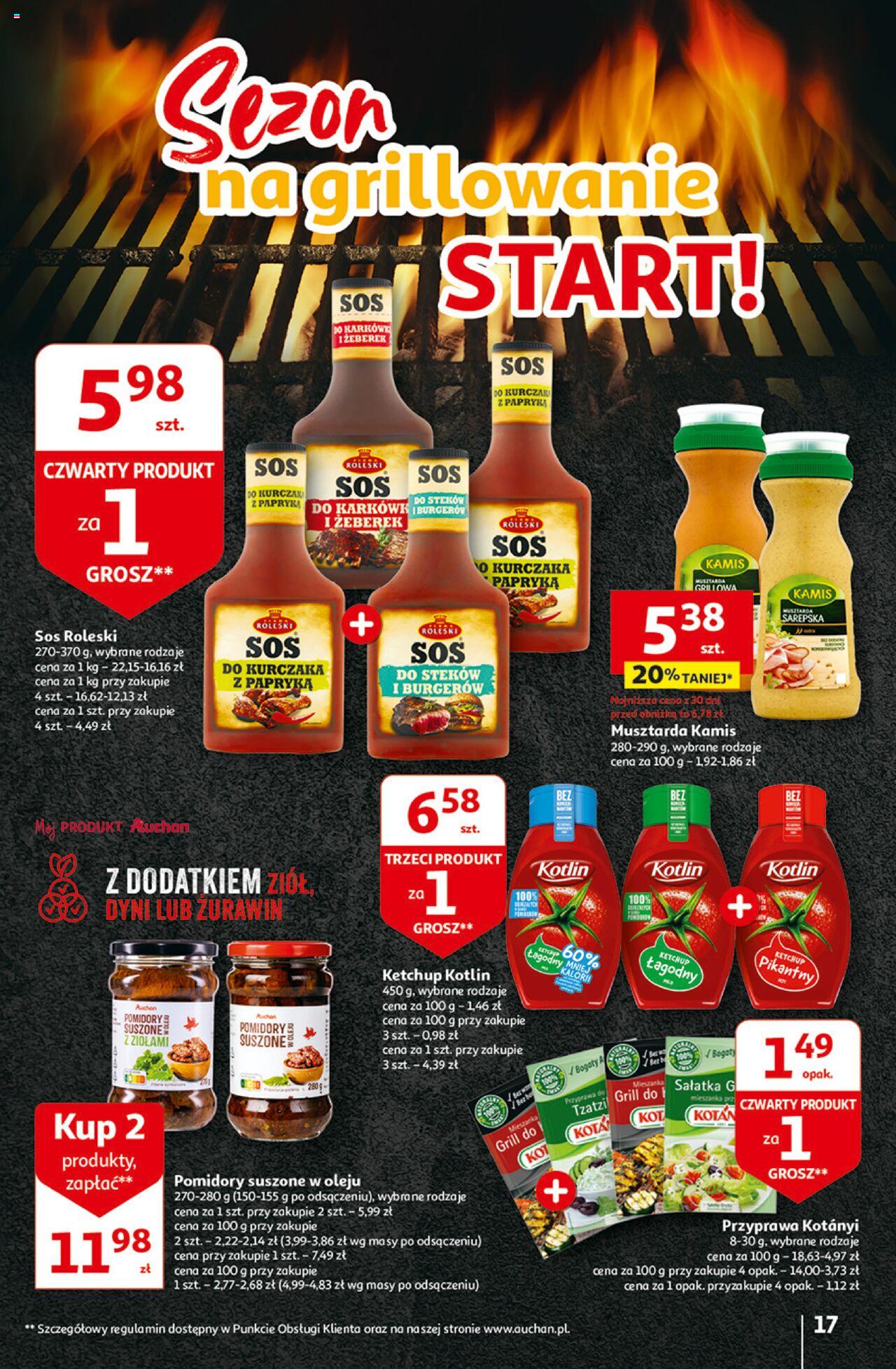 Auchan Aktywność na świeżym powietrzu! Hipermarket Gazetka ważna od 11.04.2024 do 17.04.2024 strona 17