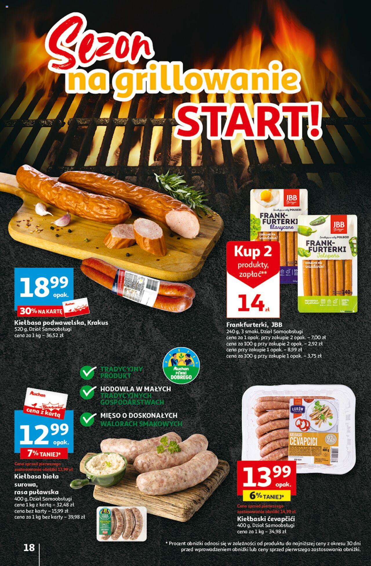 Auchan Aktywność na świeżym powietrzu! Hipermarket Gazetka ważna od 11.04.2024 do 17.04.2024 strona 18
