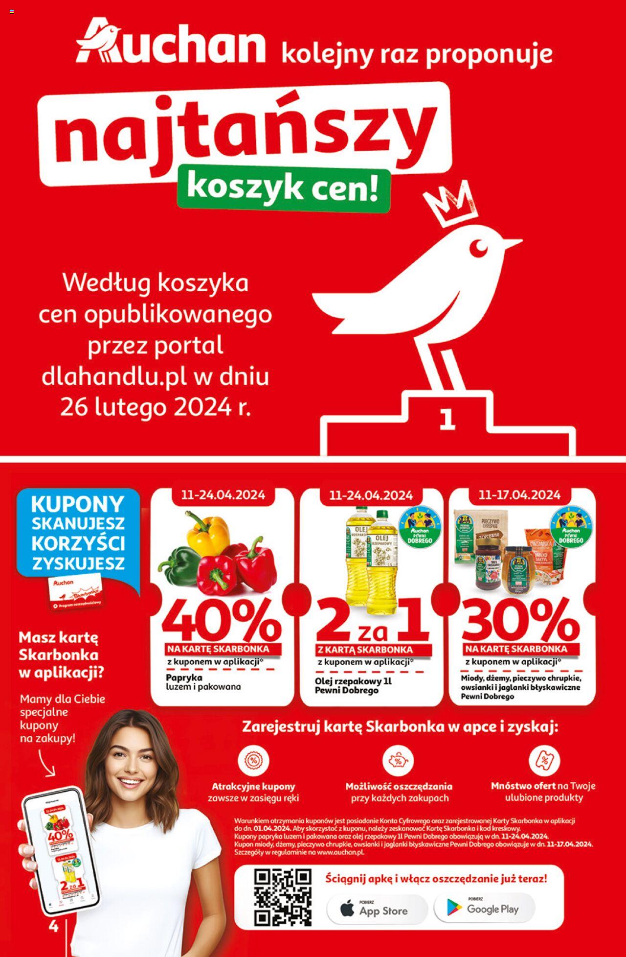 Auchan Aktywność na świeżym powietrzu! Hipermarket Gazetka ważna od 11.04.2024 do 17.04.2024 strona 4