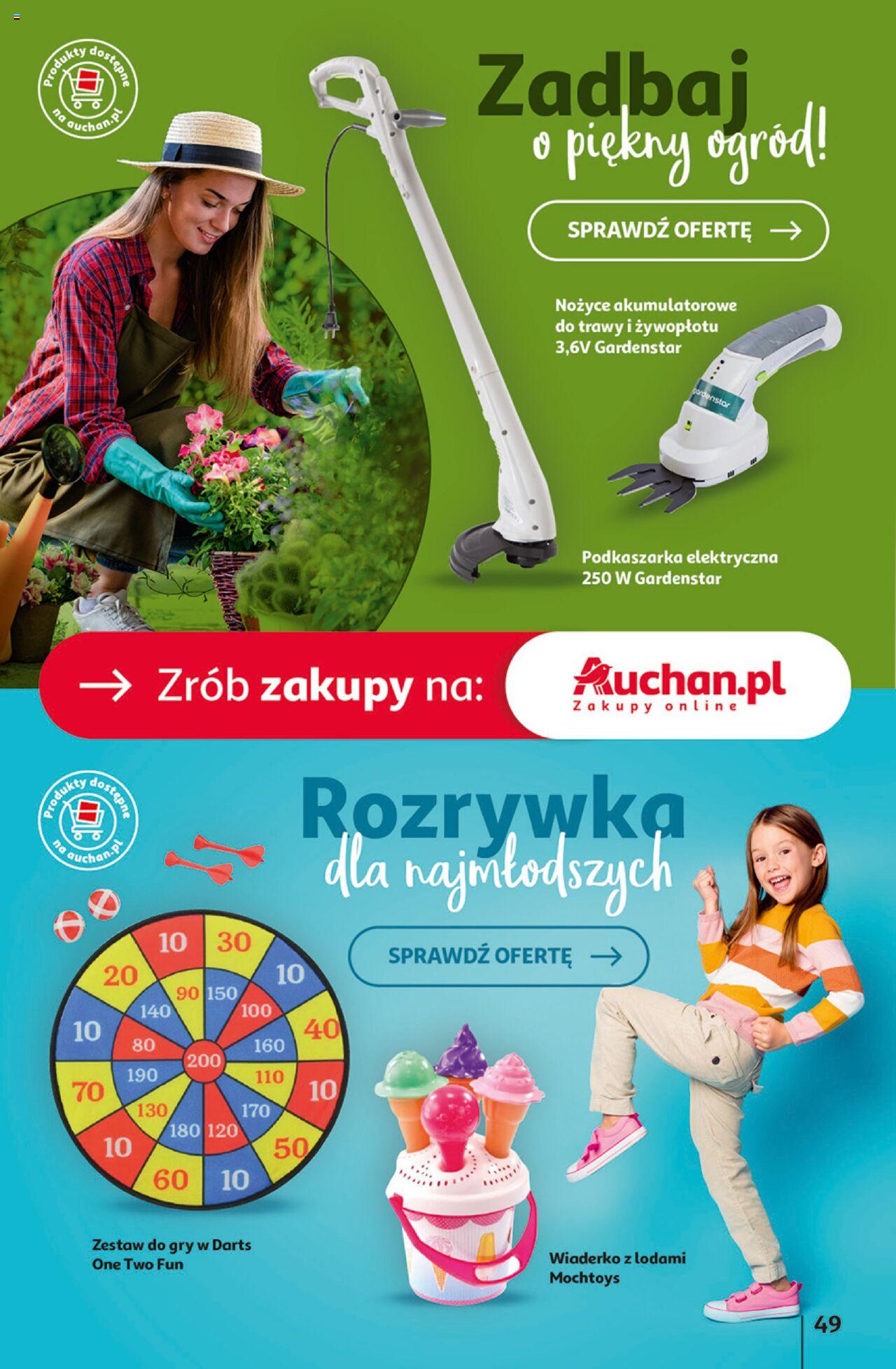 Auchan Aktywność na świeżym powietrzu! Hipermarket Gazetka ważna od 11.04.2024 do 17.04.2024 strona 48