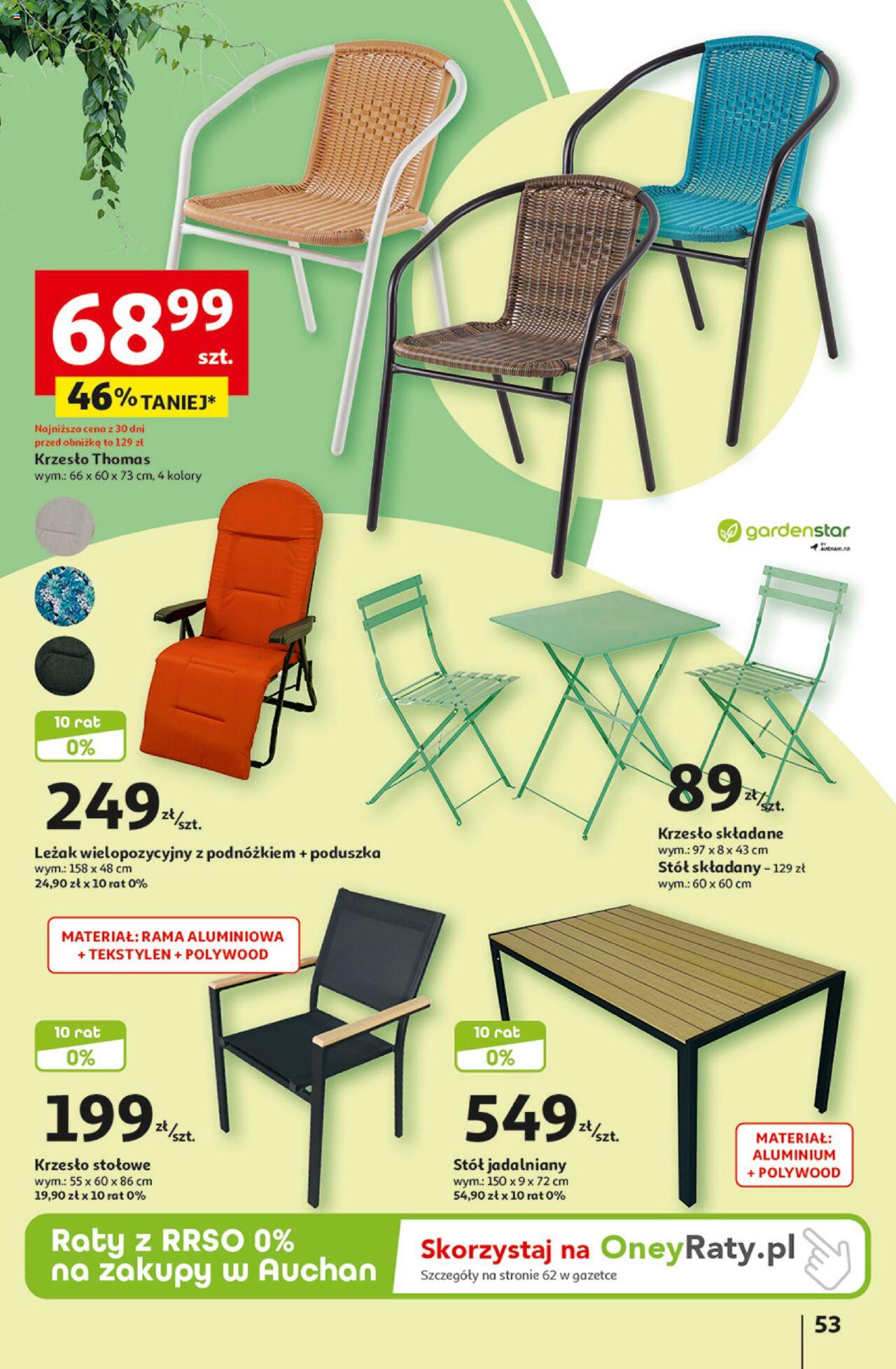 Auchan Aktywność na świeżym powietrzu! Hipermarket Gazetka ważna od 11.04.2024 do 17.04.2024 strona 52