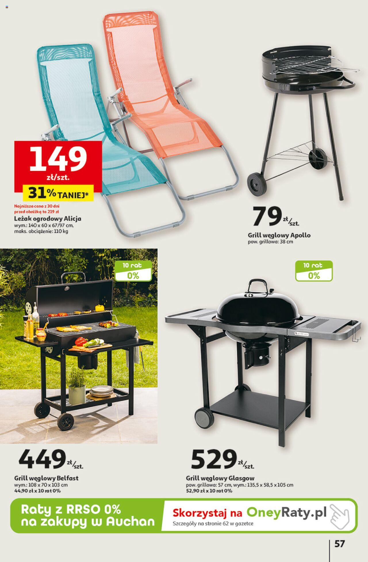 Auchan Aktywność na świeżym powietrzu! Hipermarket Gazetka ważna od 11.04.2024 do 17.04.2024 strona 56