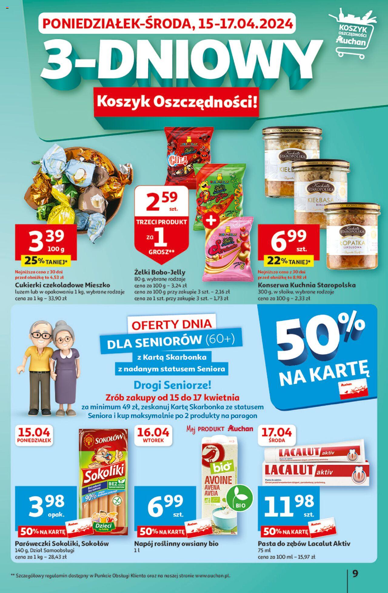 Auchan Aktywność na świeżym powietrzu! Hipermarket Gazetka ważna od 11.04.2024 do 17.04.2024 strona 9