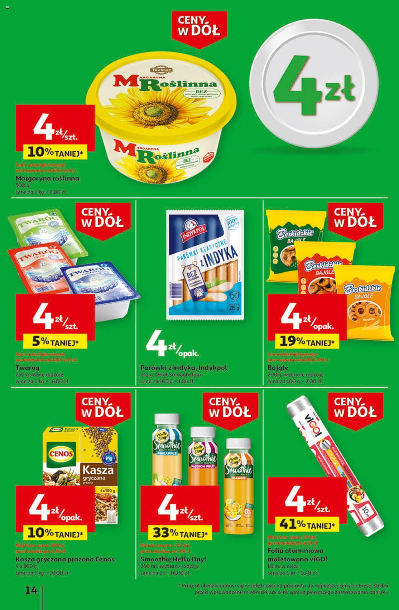 Auchan Ceny w dół Część 1 Hipermarket Gazetka ważna od 03.01.2024 do 10.01.2024 strona 14