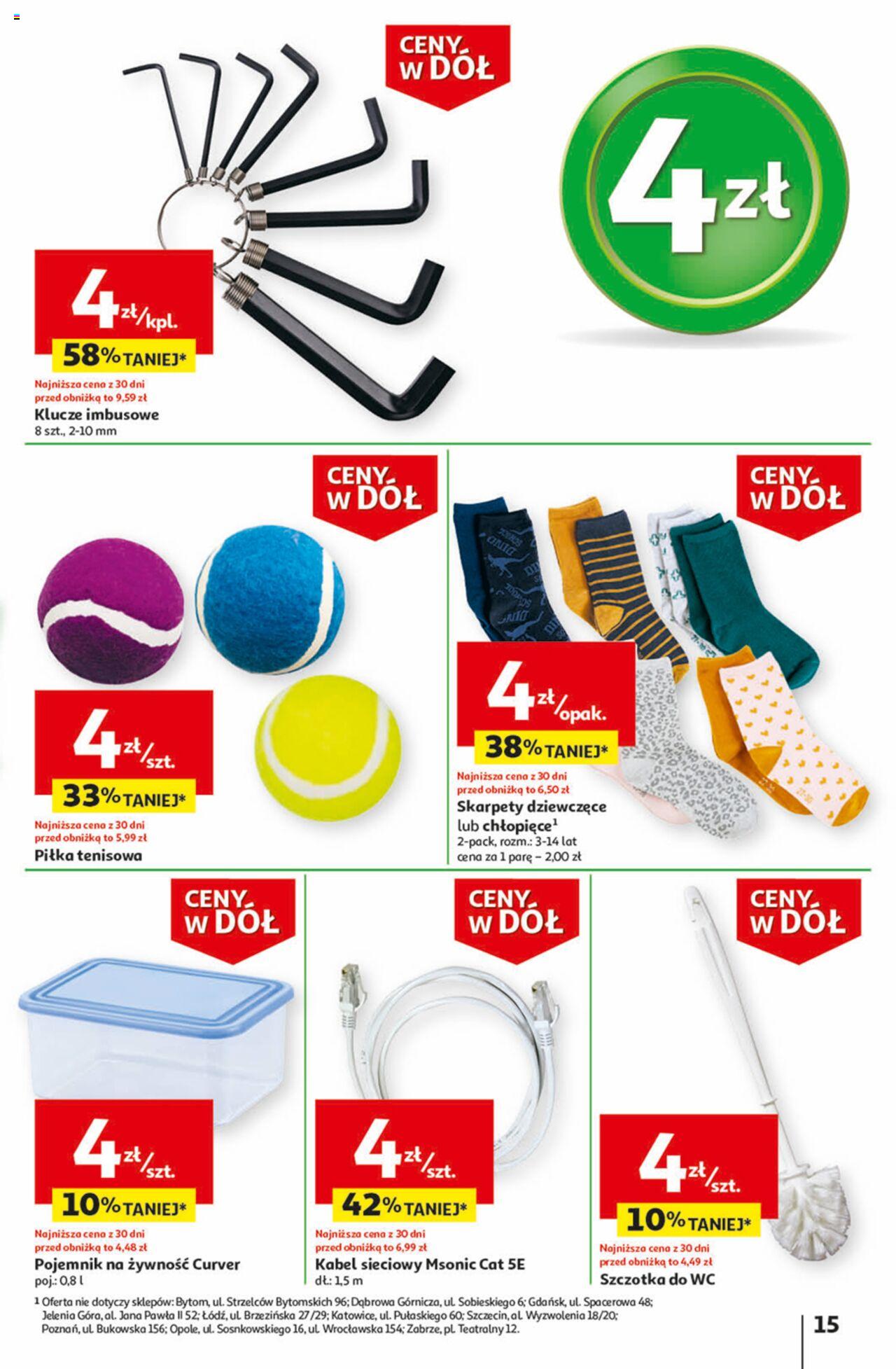 Auchan Ceny w dół Część 1 Hipermarket Gazetka ważna od 03.01.2024 do 10.01.2024 strona 15