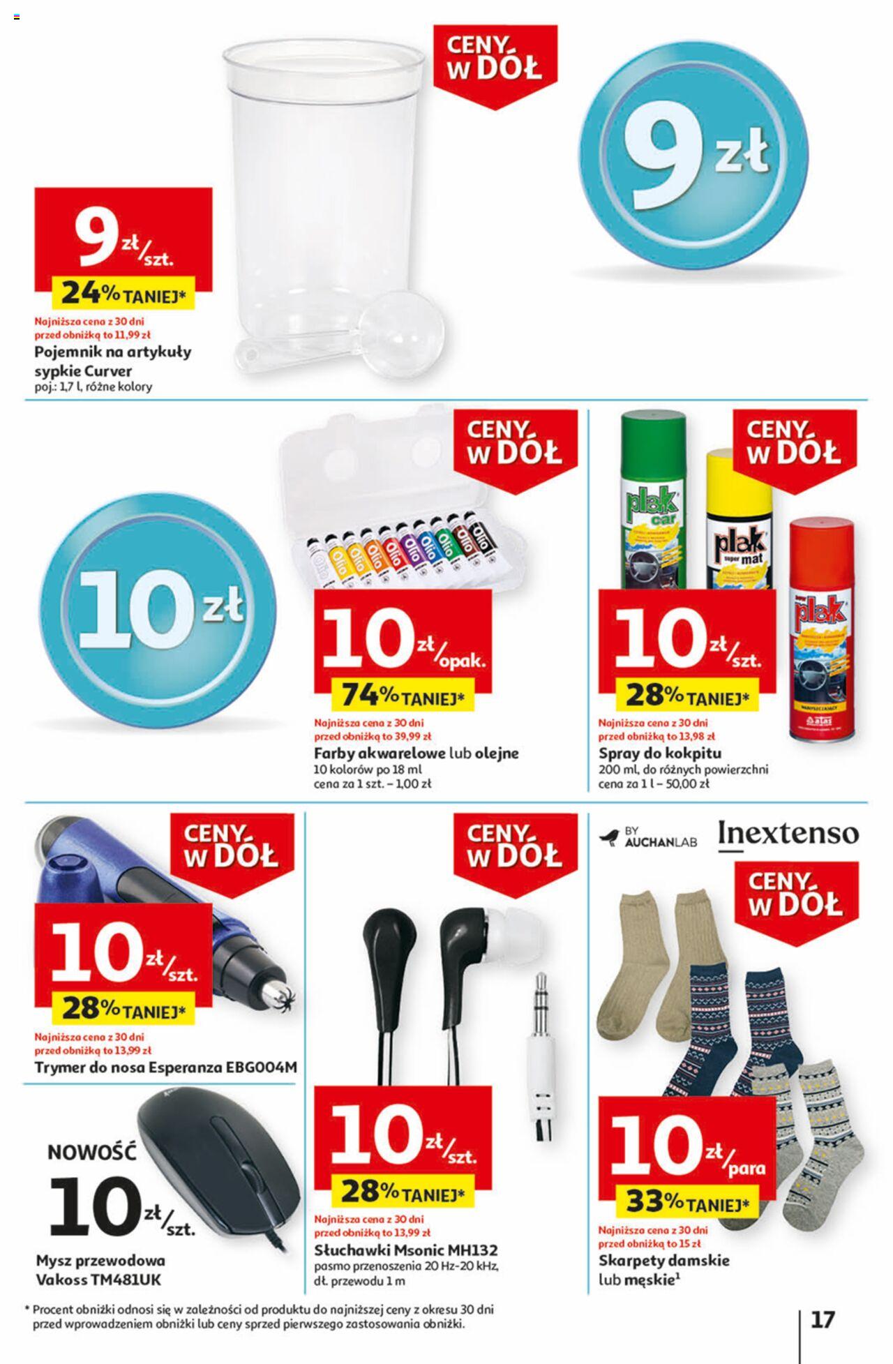 Auchan Ceny w dół Część 1 Hipermarket Gazetka ważna od 03.01.2024 do 10.01.2024 strona 17