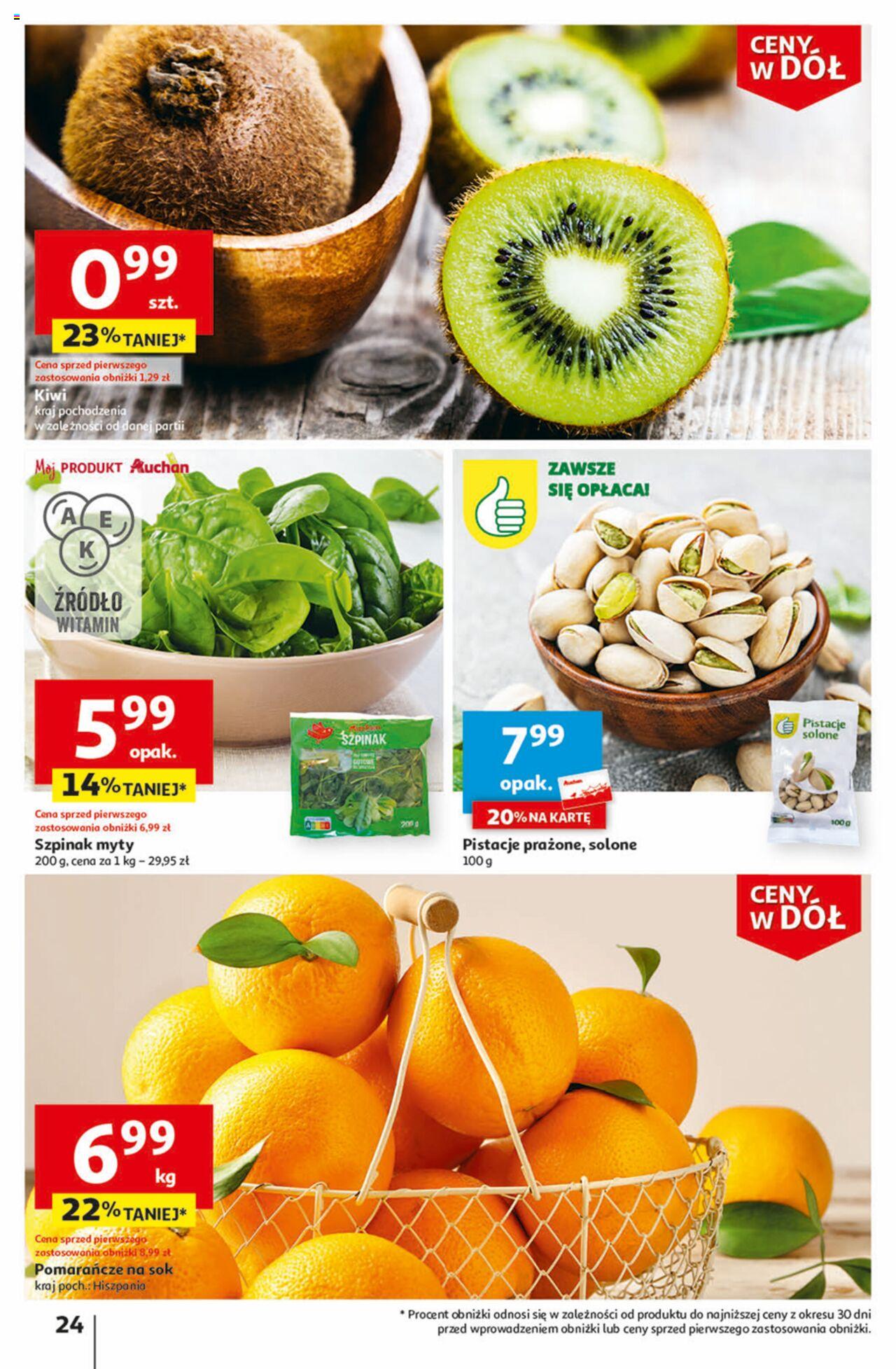 Auchan Ceny w dół Część 1 Hipermarket Gazetka ważna od 03.01.2024 do 10.01.2024 strona 24