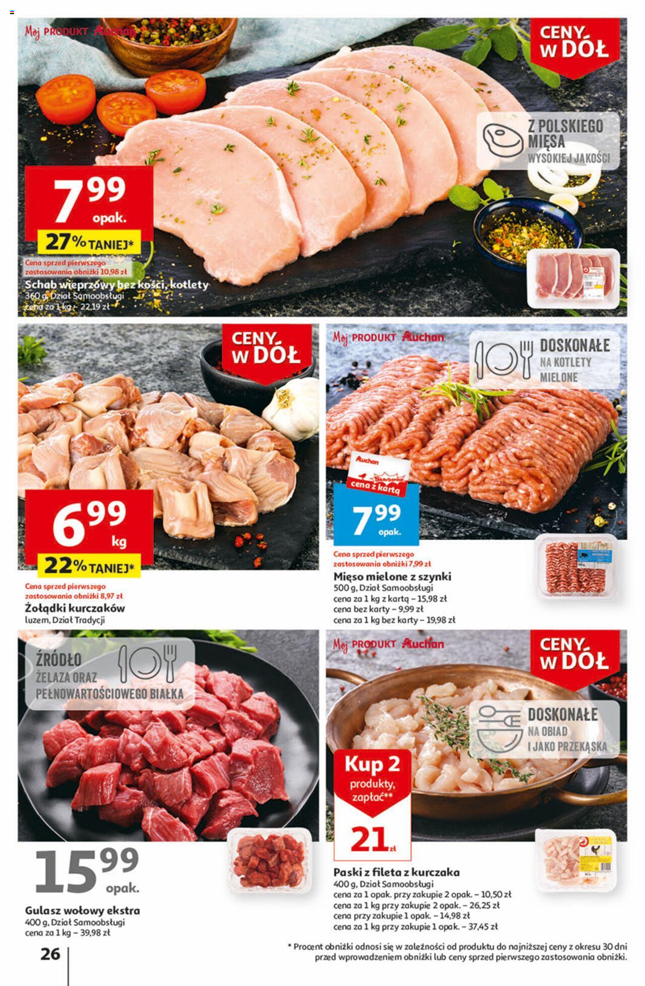 Auchan Ceny w dół Część 1 Hipermarket Gazetka ważna od 03.01.2024 do 10.01.2024 strona 26