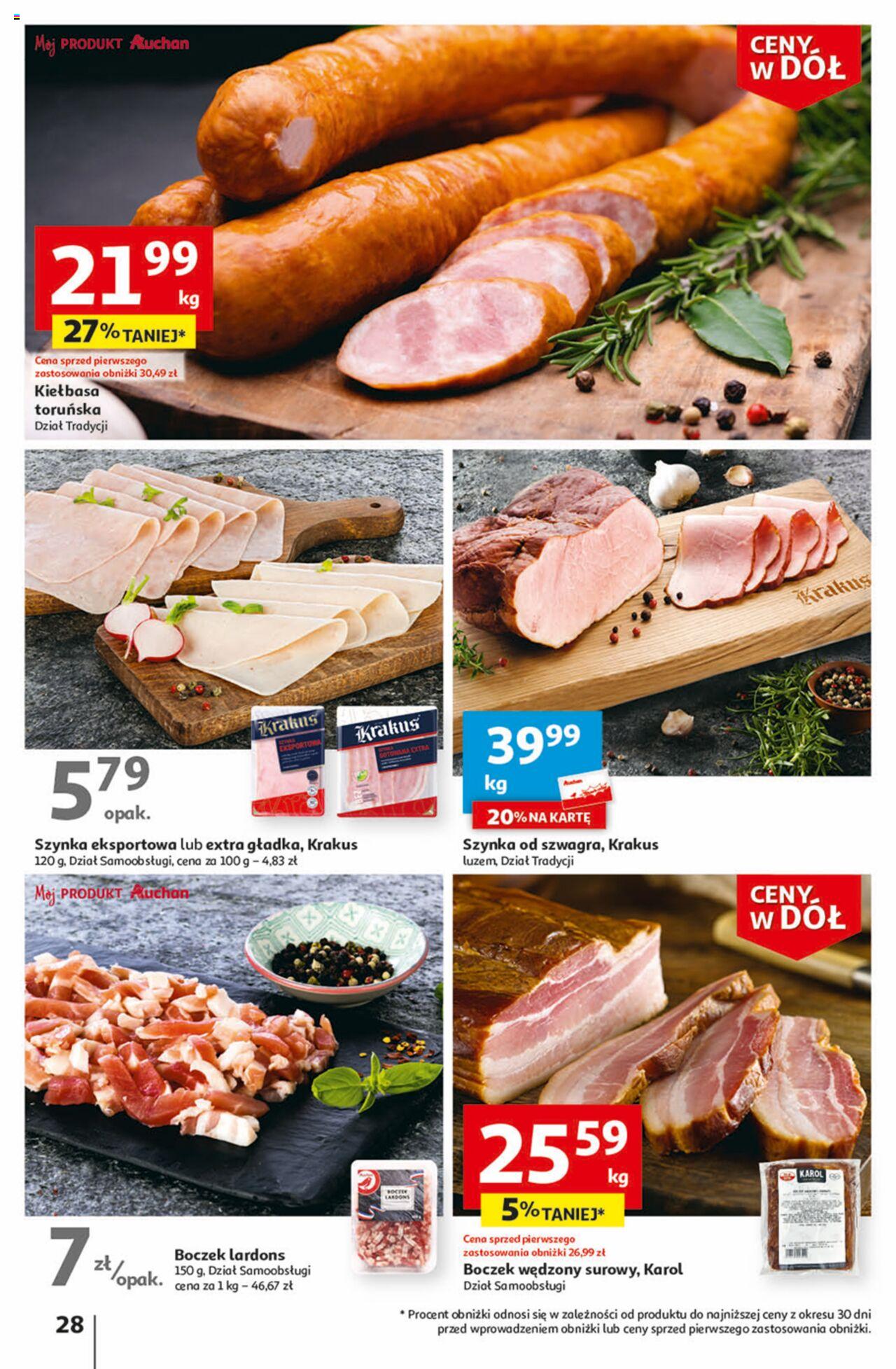 Auchan Ceny w dół Część 1 Hipermarket Gazetka ważna od 03.01.2024 do 10.01.2024 strona 28