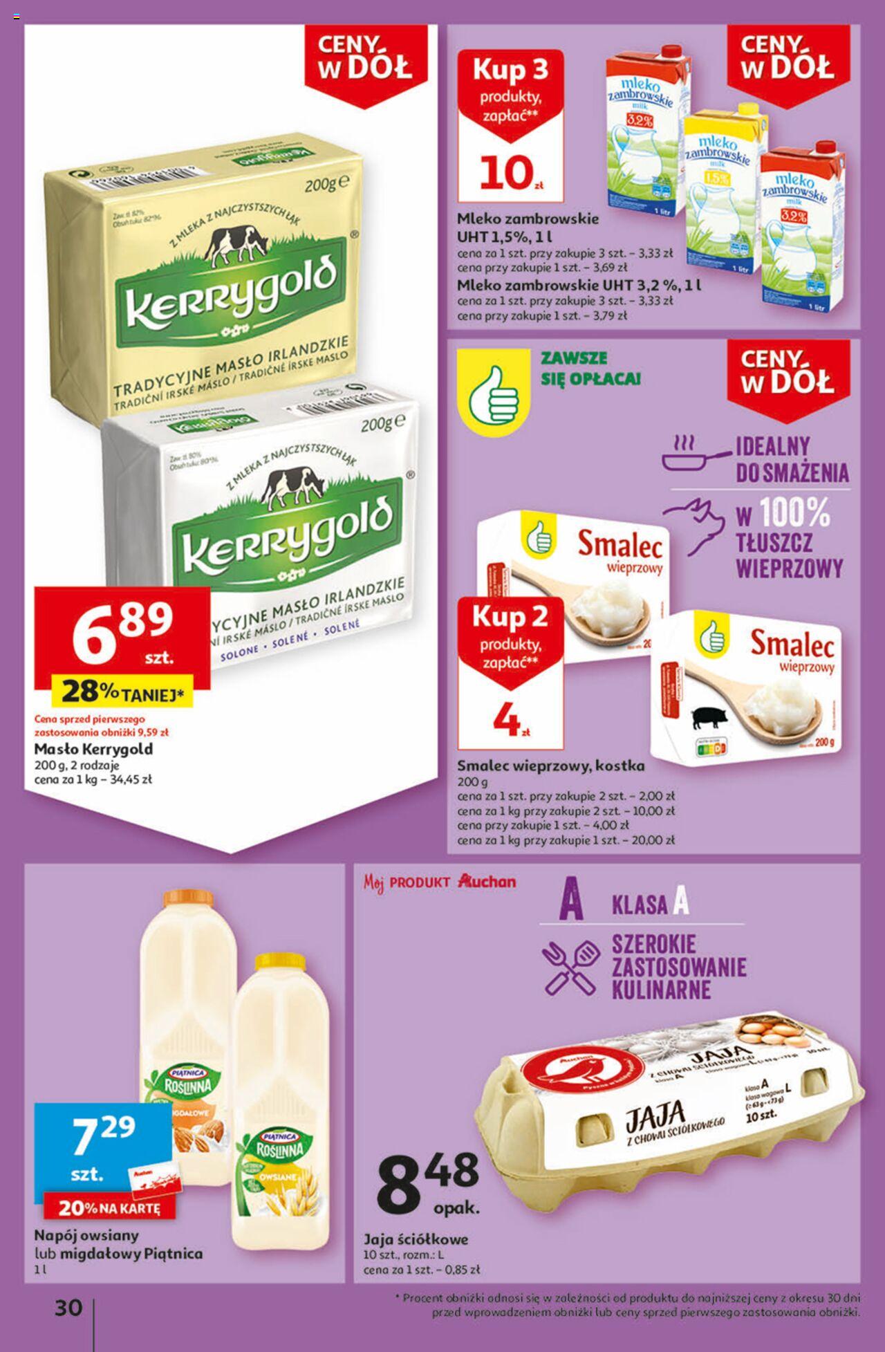 Auchan Ceny w dół Część 1 Hipermarket Gazetka ważna od 03.01.2024 do 10.01.2024 strona 30