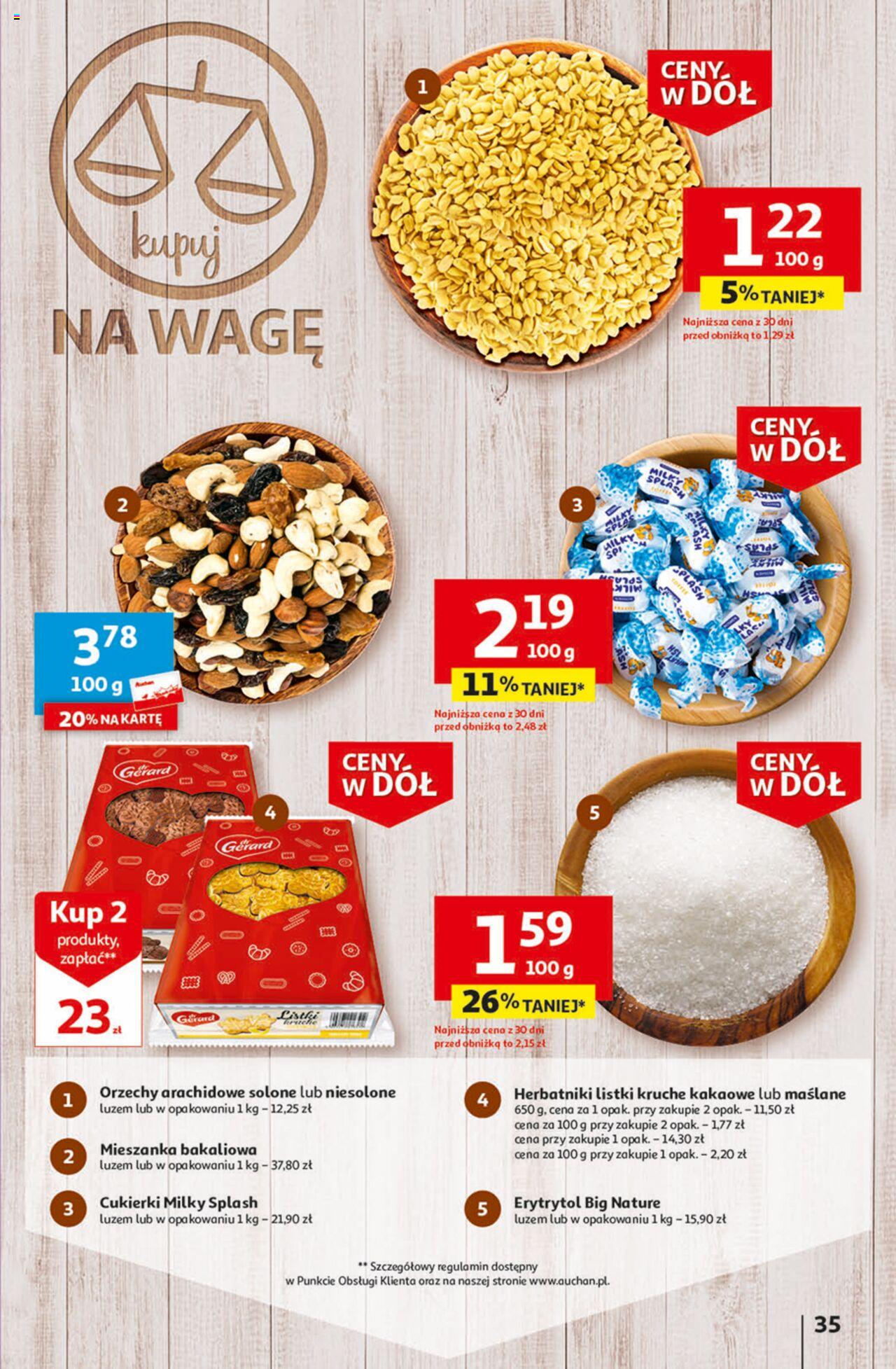 Auchan Ceny w dół Część 1 Hipermarket Gazetka ważna od 03.01.2024 do 10.01.2024 strona 35
