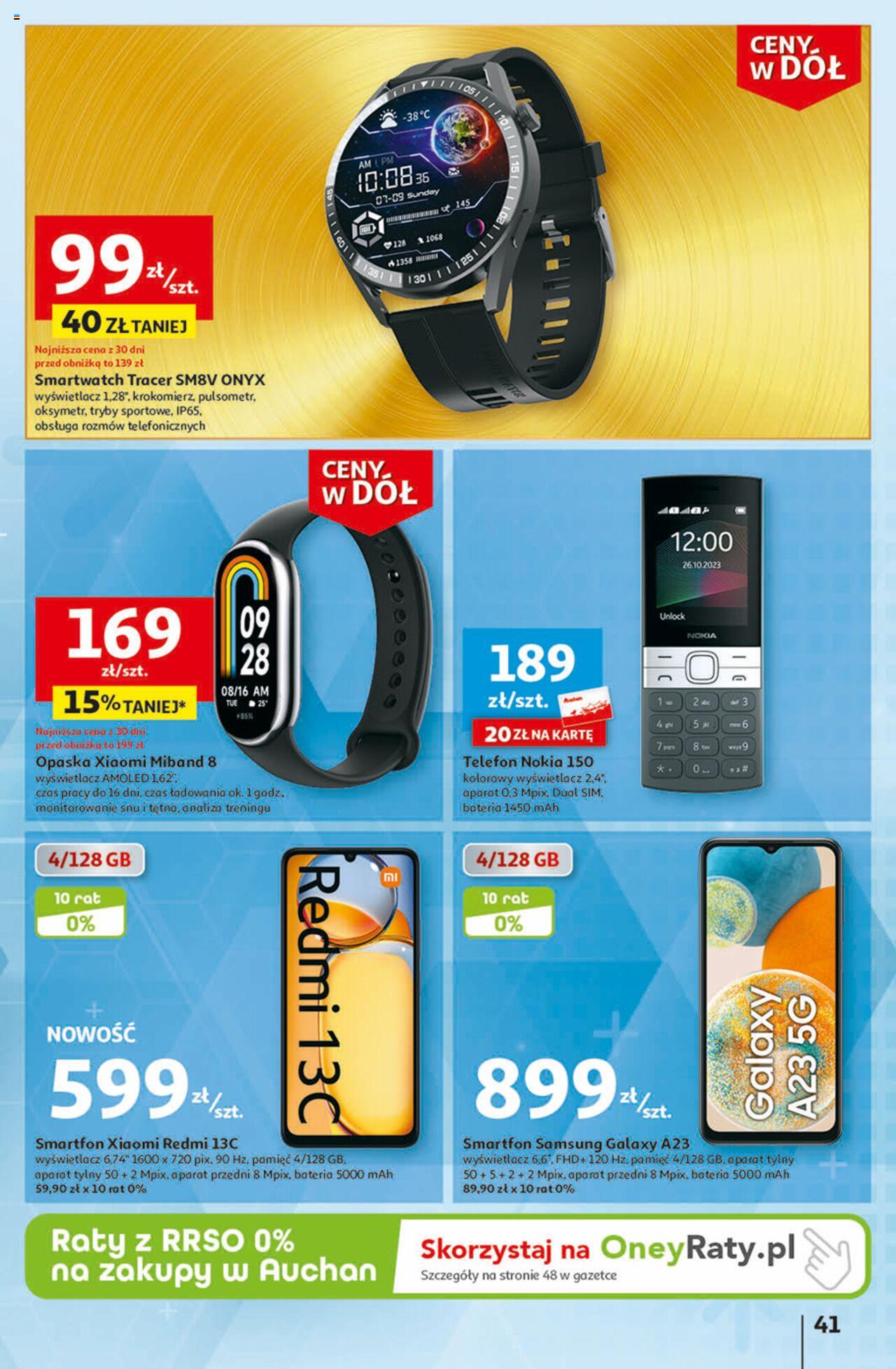 Auchan Ceny w dół Część 1 Hipermarket Gazetka ważna od 03.01.2024 do 10.01.2024 strona 41