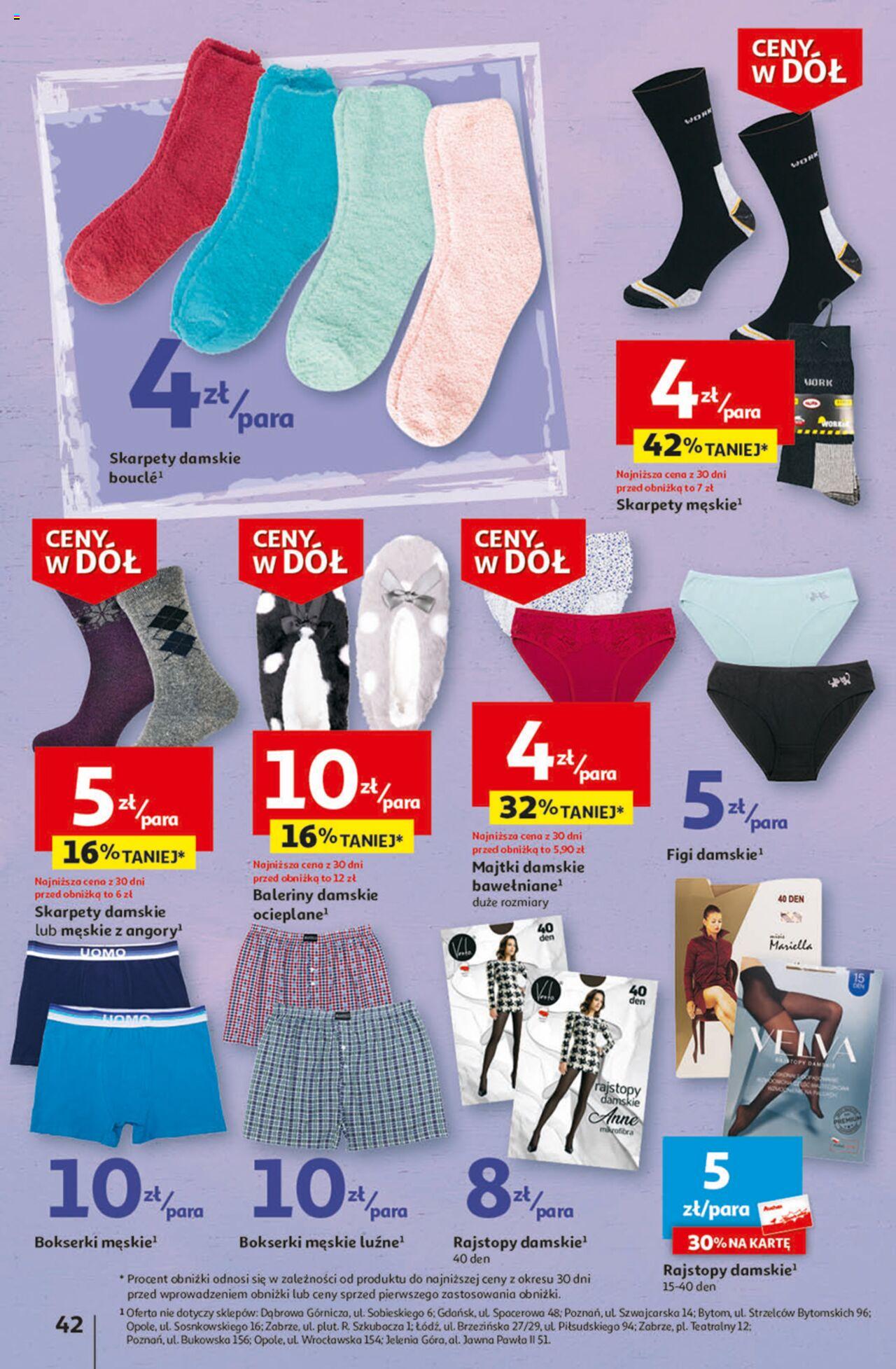 Auchan Ceny w dół Część 1 Hipermarket Gazetka ważna od 03.01.2024 do 10.01.2024 strona 42