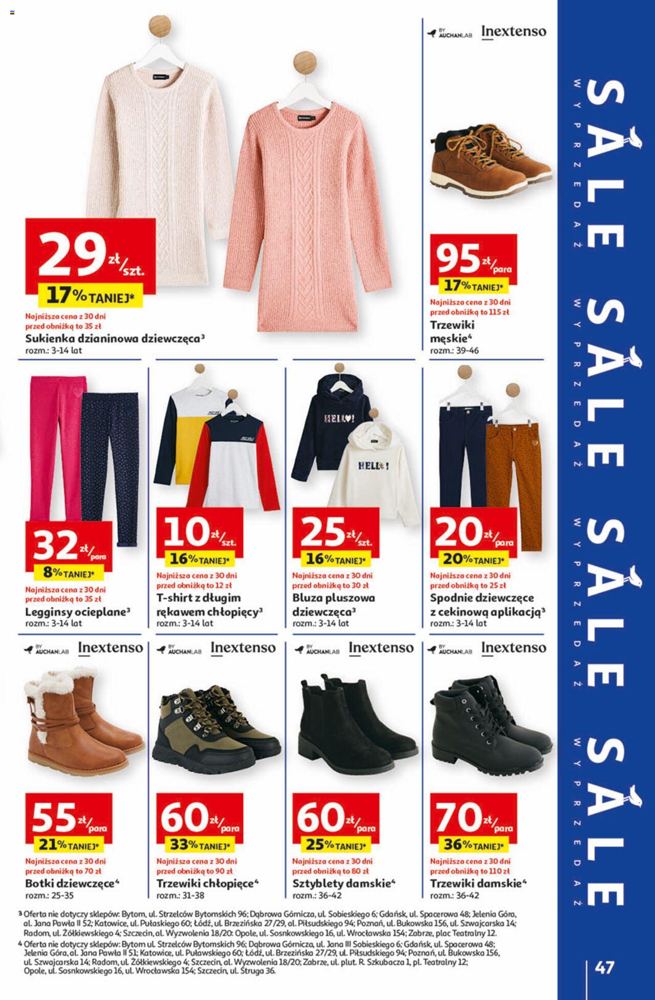 Auchan Ceny w dół Część 1 Hipermarket Gazetka ważna od 03.01.2024 do 10.01.2024 strona 47