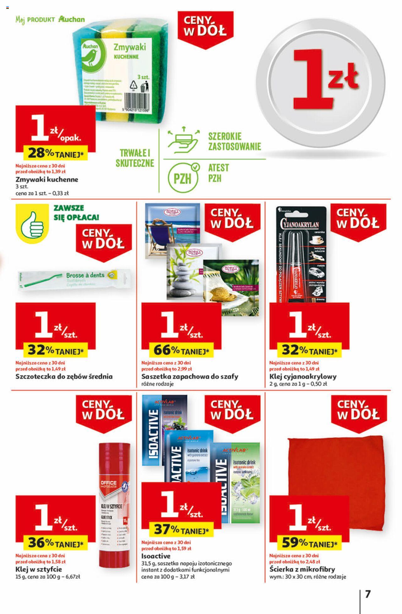 Auchan Ceny w dół Część 1 Hipermarket Gazetka ważna od 03.01.2024 do 10.01.2024 strona 7