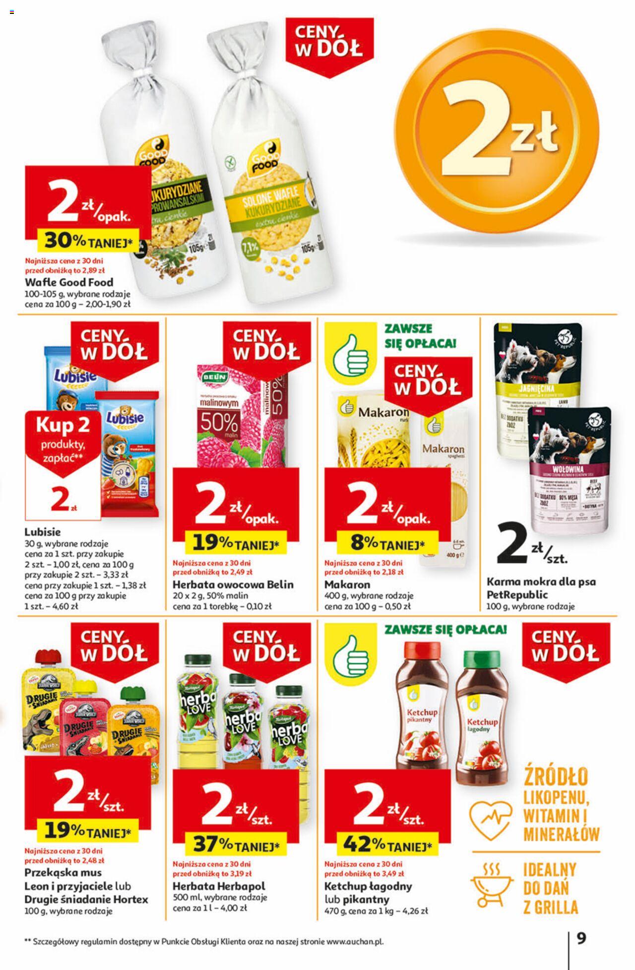 Auchan Ceny w dół Część 1 Hipermarket Gazetka ważna od 03.01.2024 do 10.01.2024 strona 9